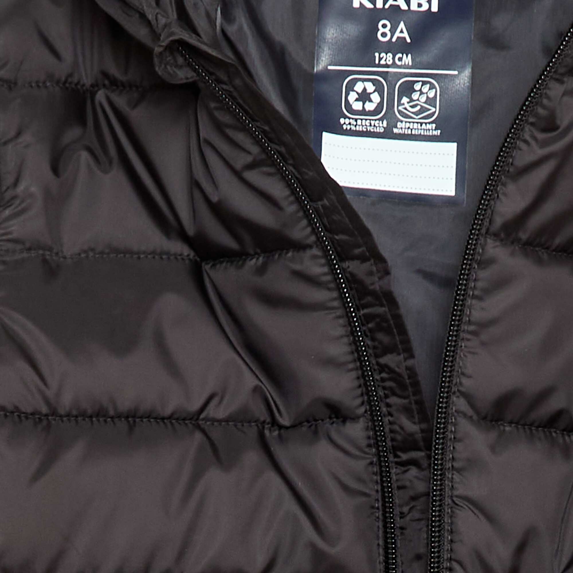 Lightweight Padded Jacket with Hood BLACK - Image 3