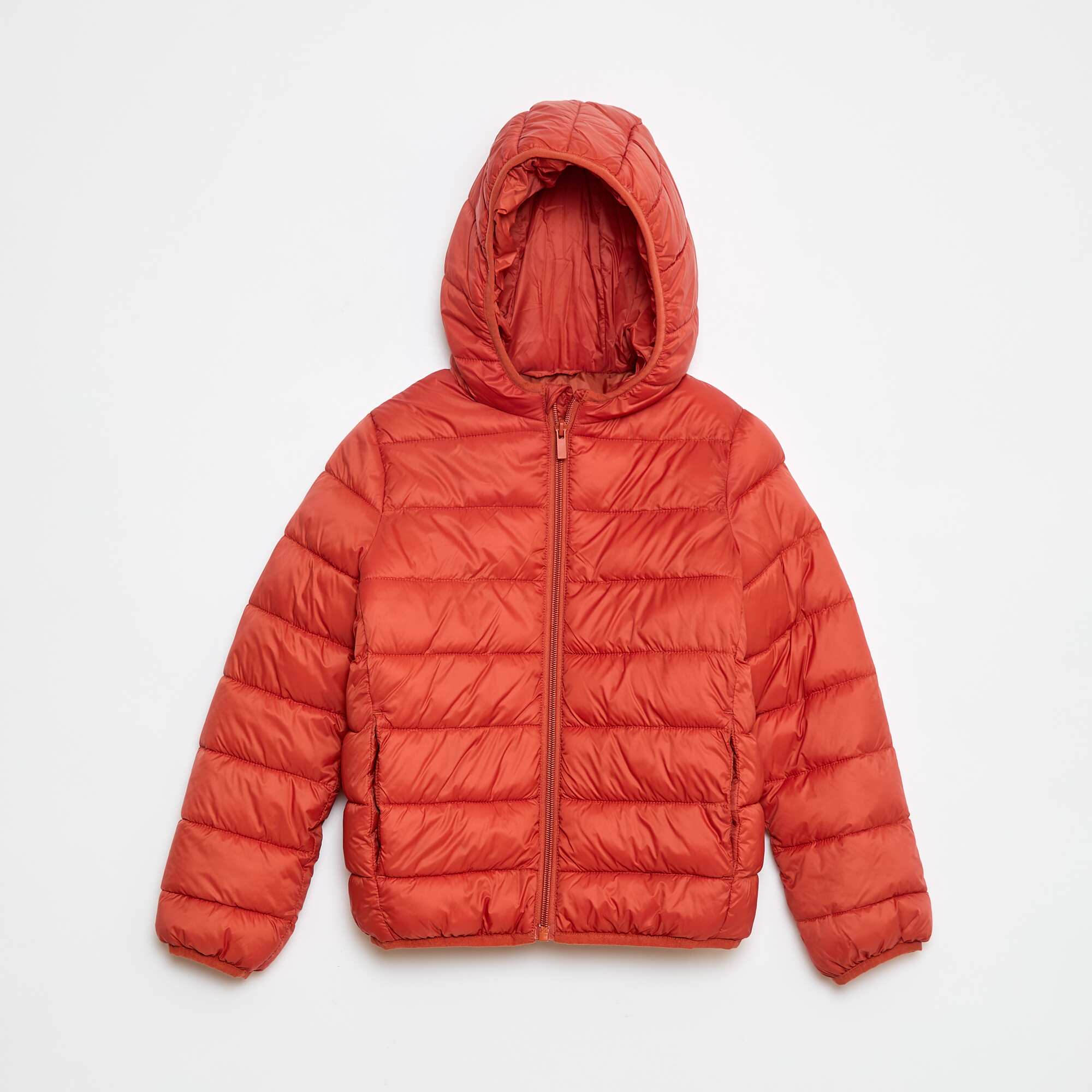 Lightweight Padded Jacket with Hood ORANGE