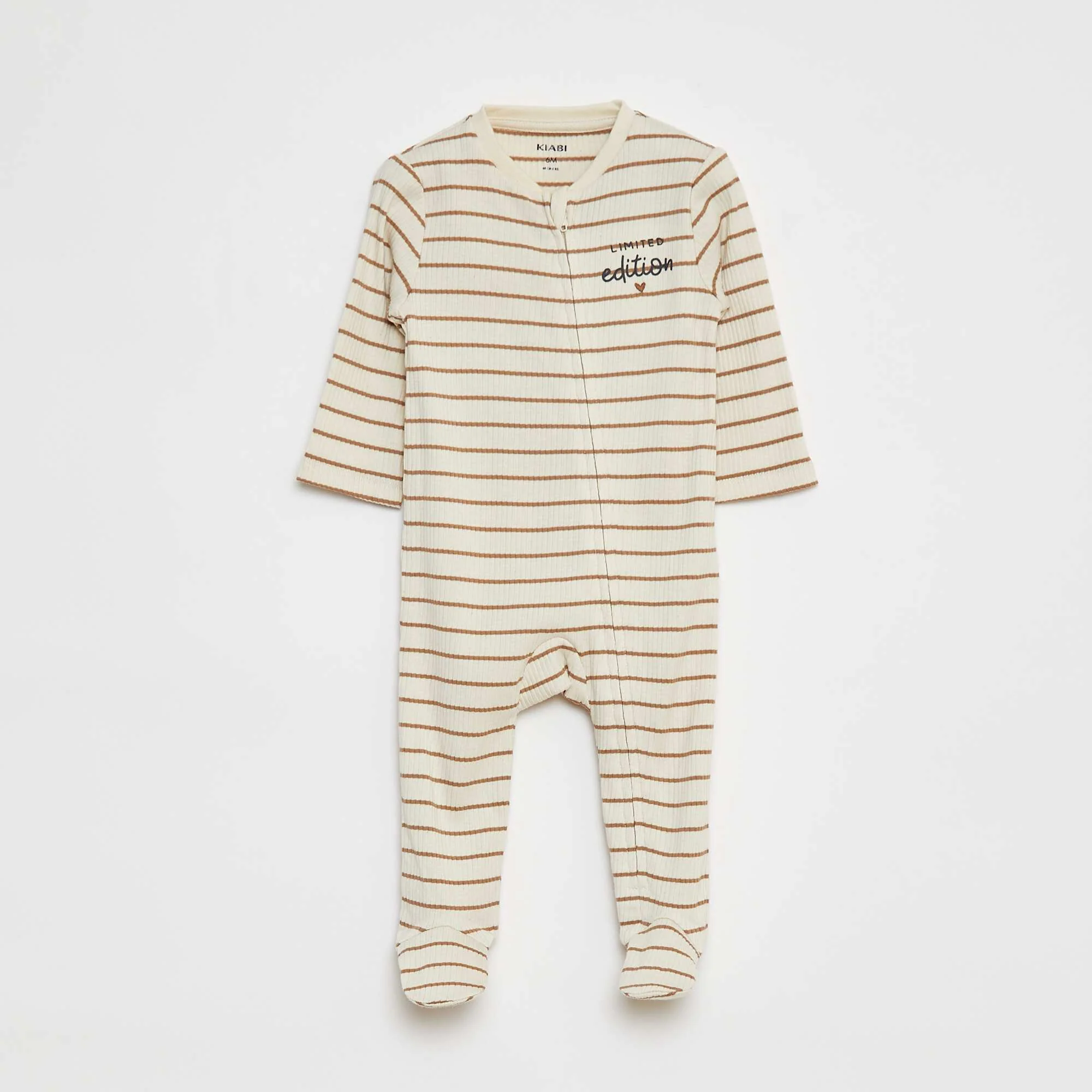 Lightweight ribbed sleepsuit WHITE