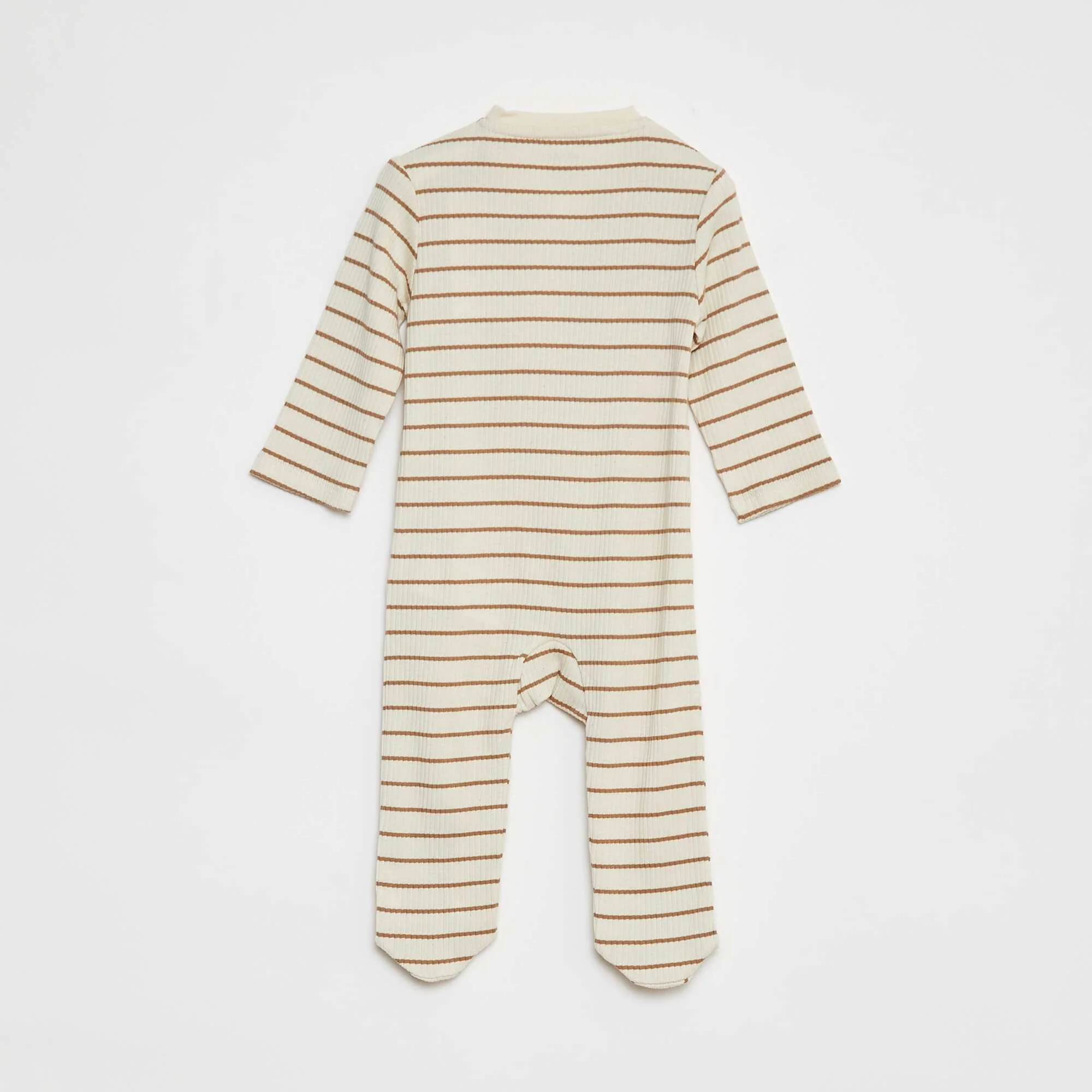 Lightweight ribbed sleepsuit WHITE - Image 2