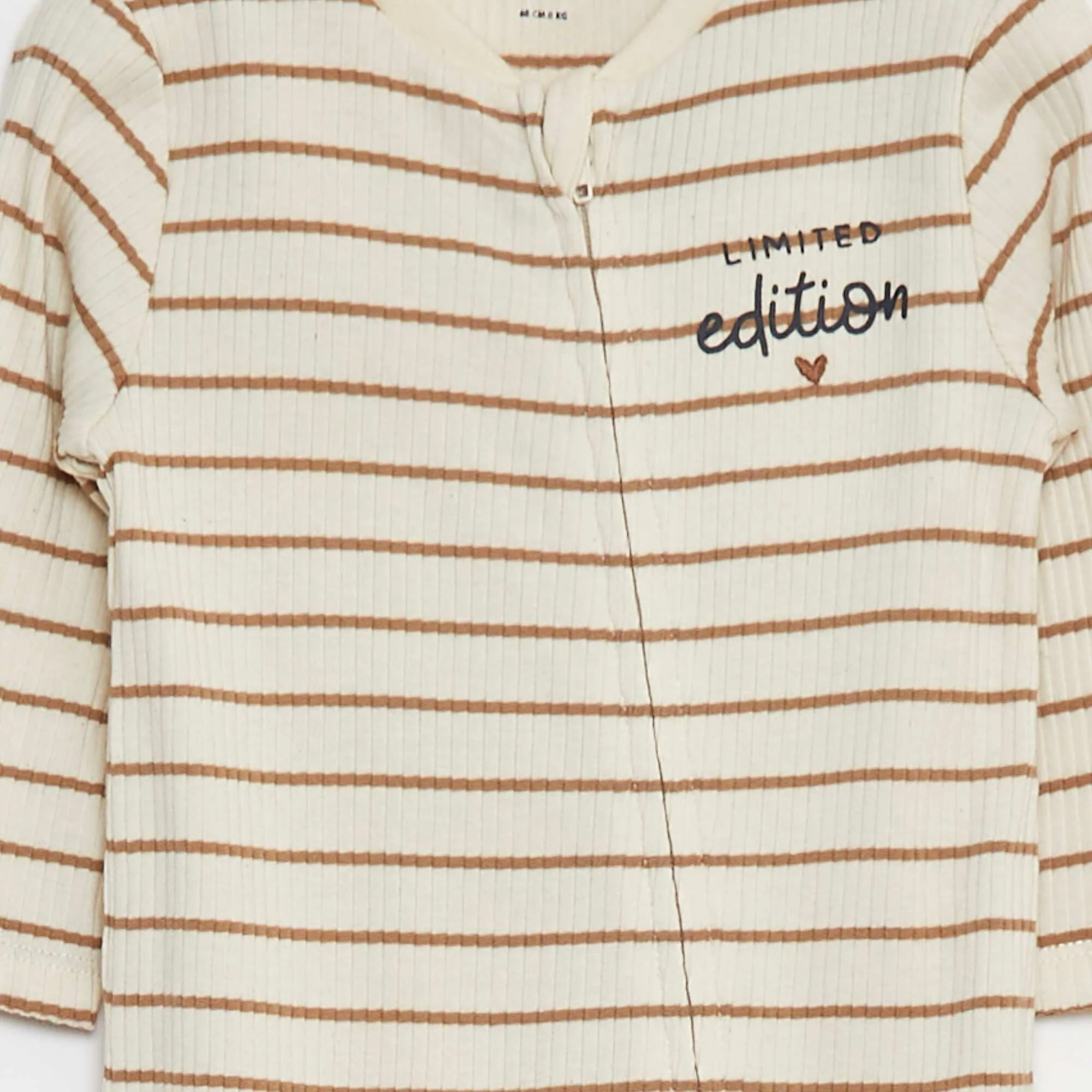 Lightweight ribbed sleepsuit WHITE - Image 3