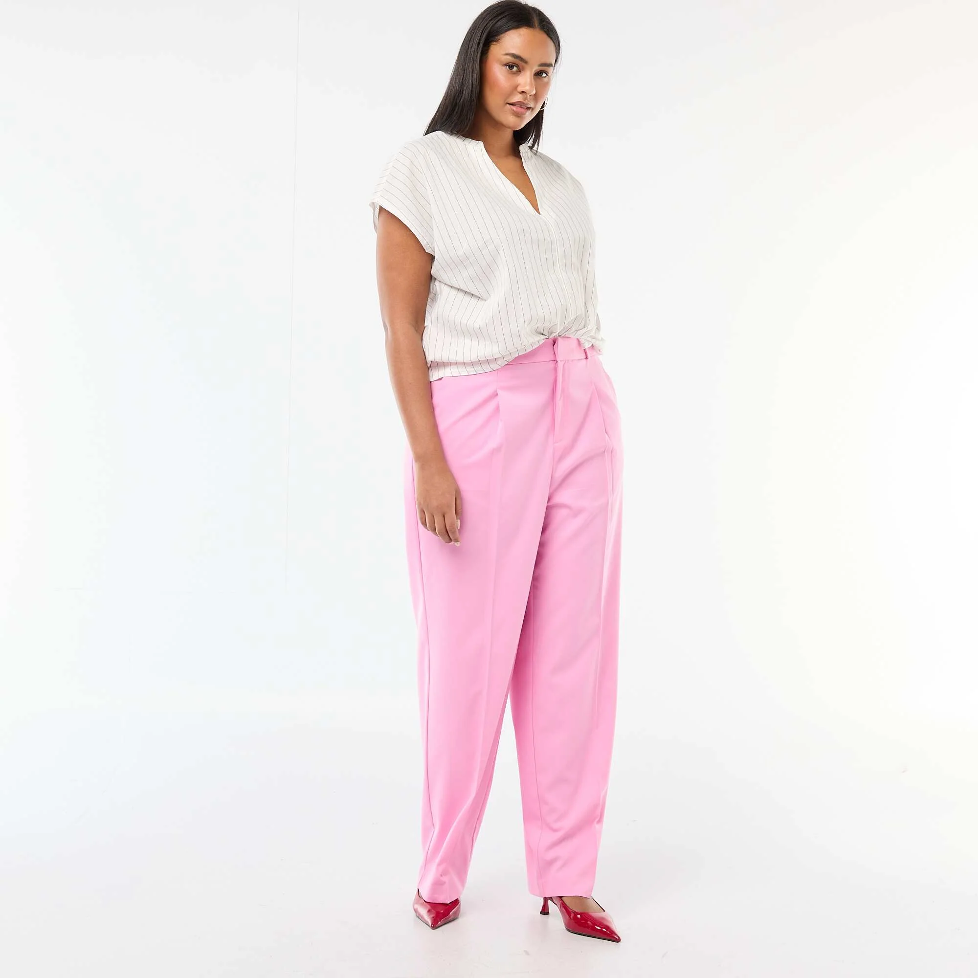 Lightweight Short-Sleeve Blouse WHITE - Image 2