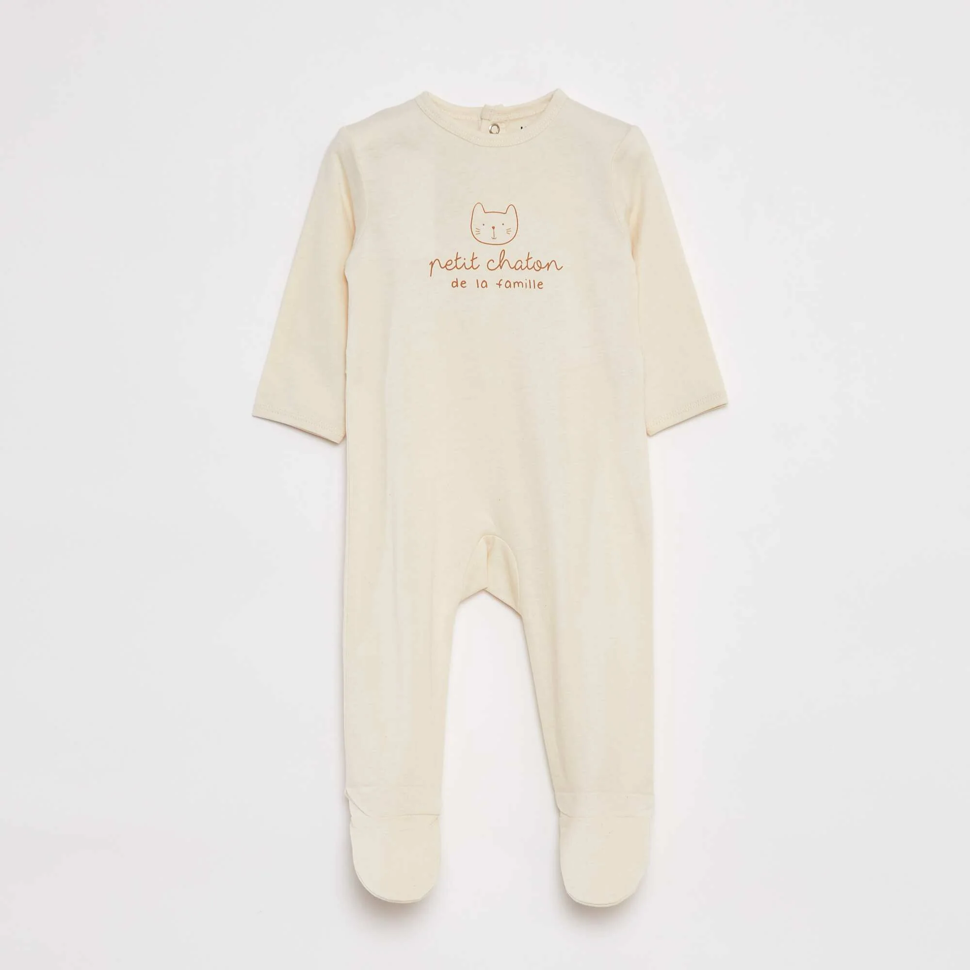 Lightweight sleepsuit with feet WHITE