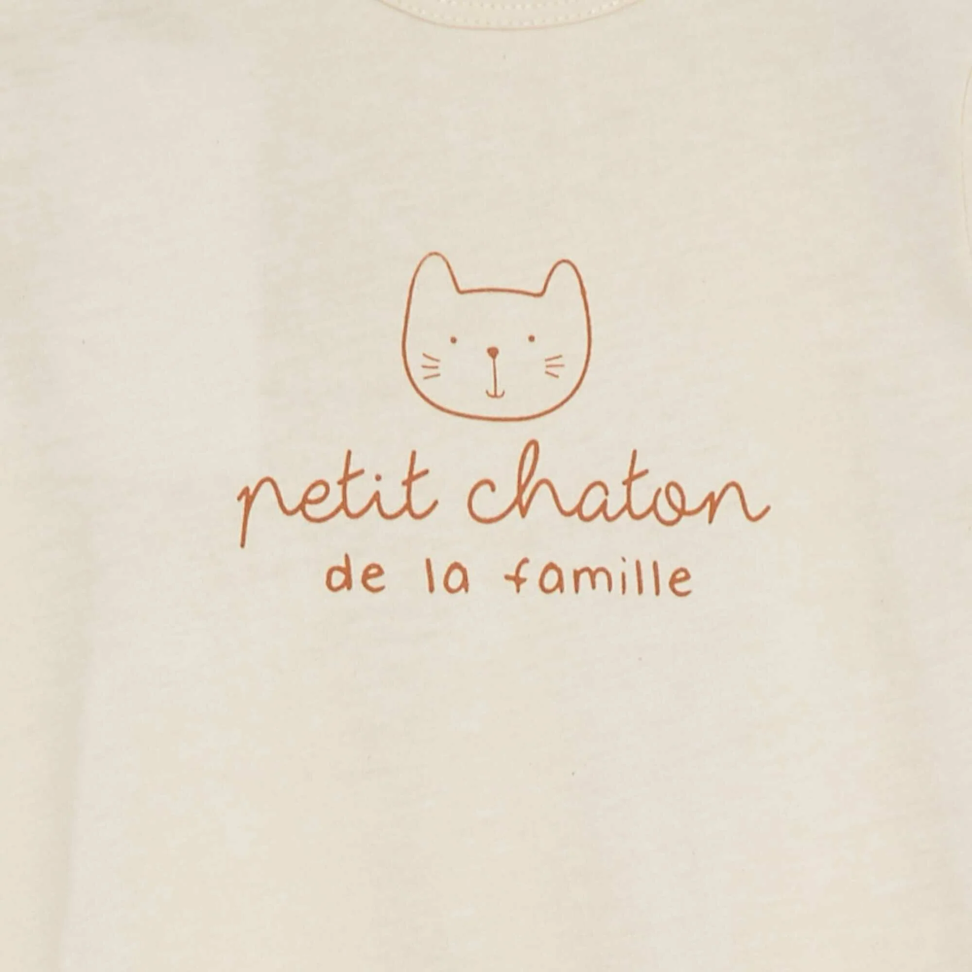 Lightweight sleepsuit with feet WHITE - Image 2