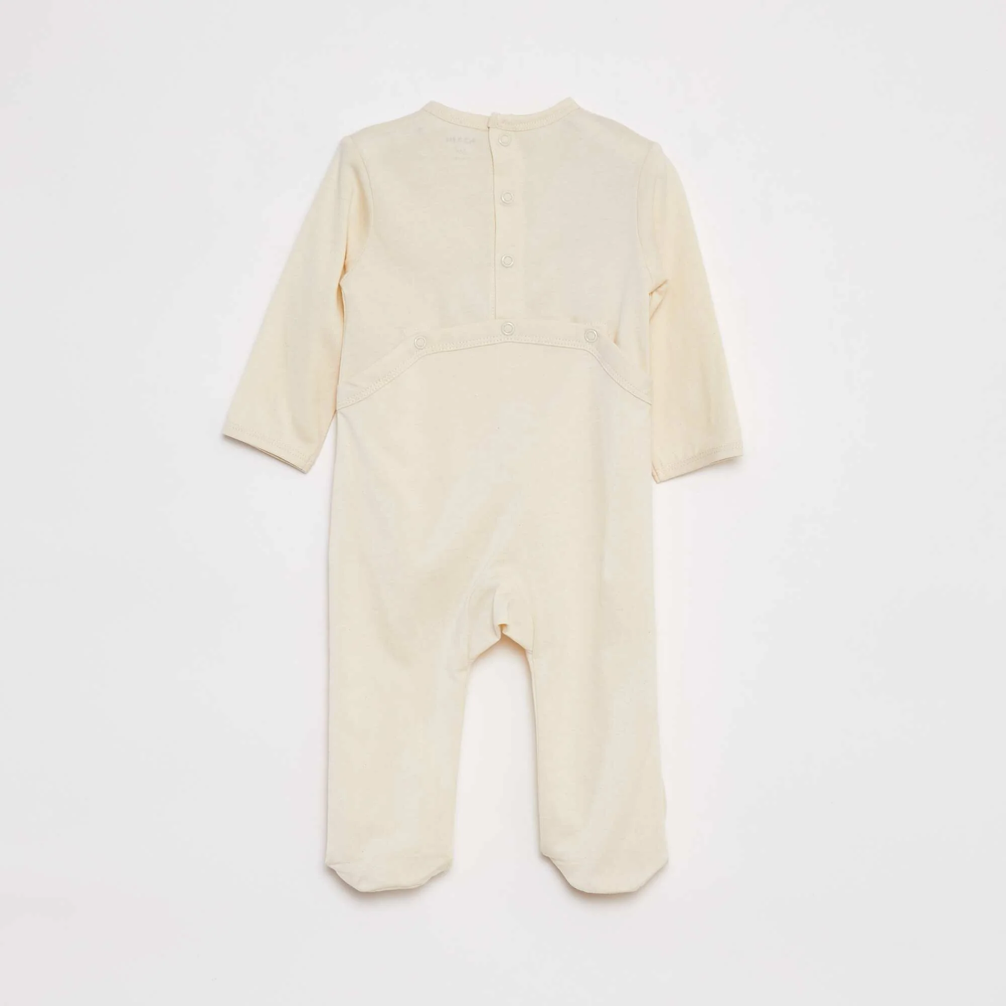 Lightweight sleepsuit with feet WHITE - Image 3