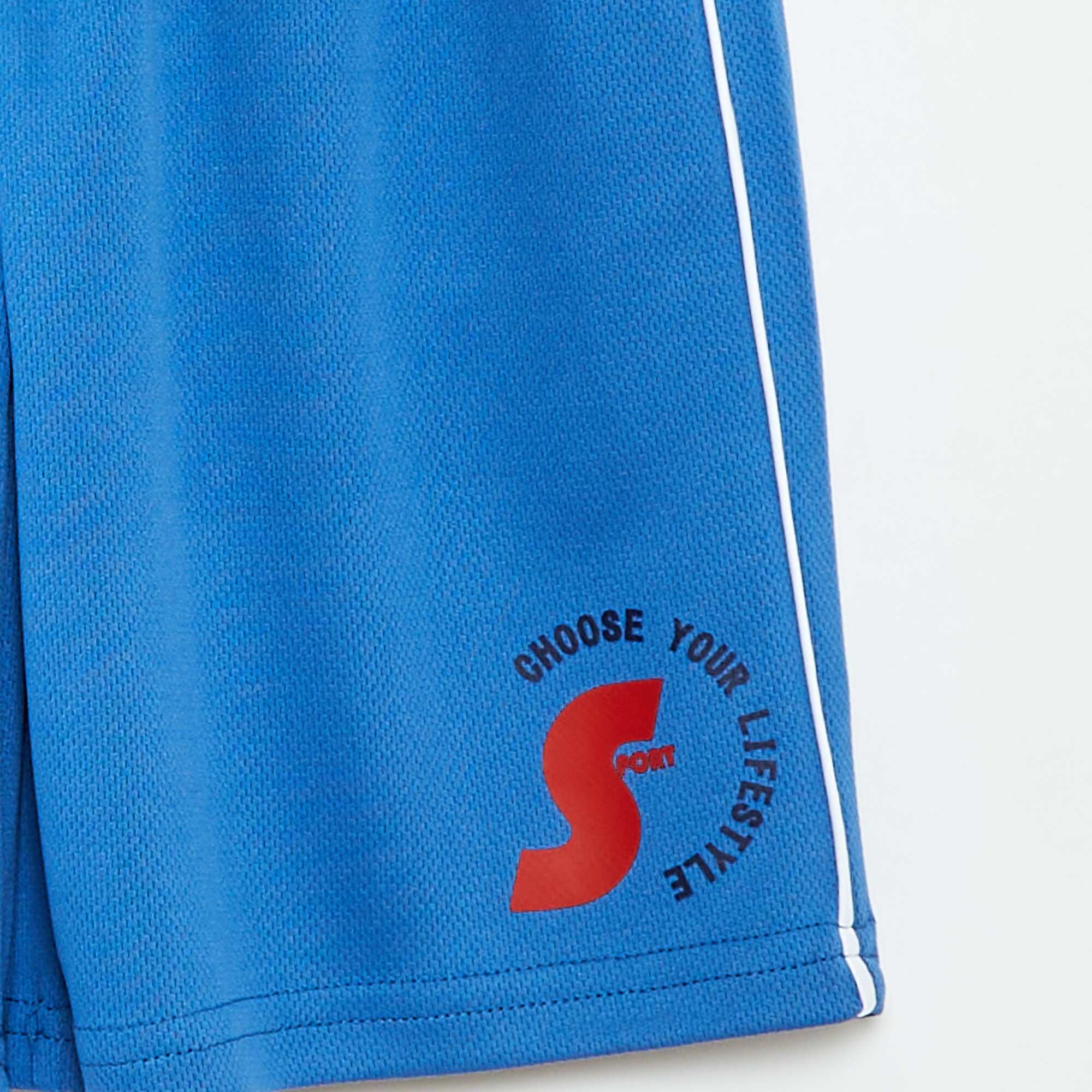 Lightweight sporty Bermuda shorts with pockets BLUE - Image 3