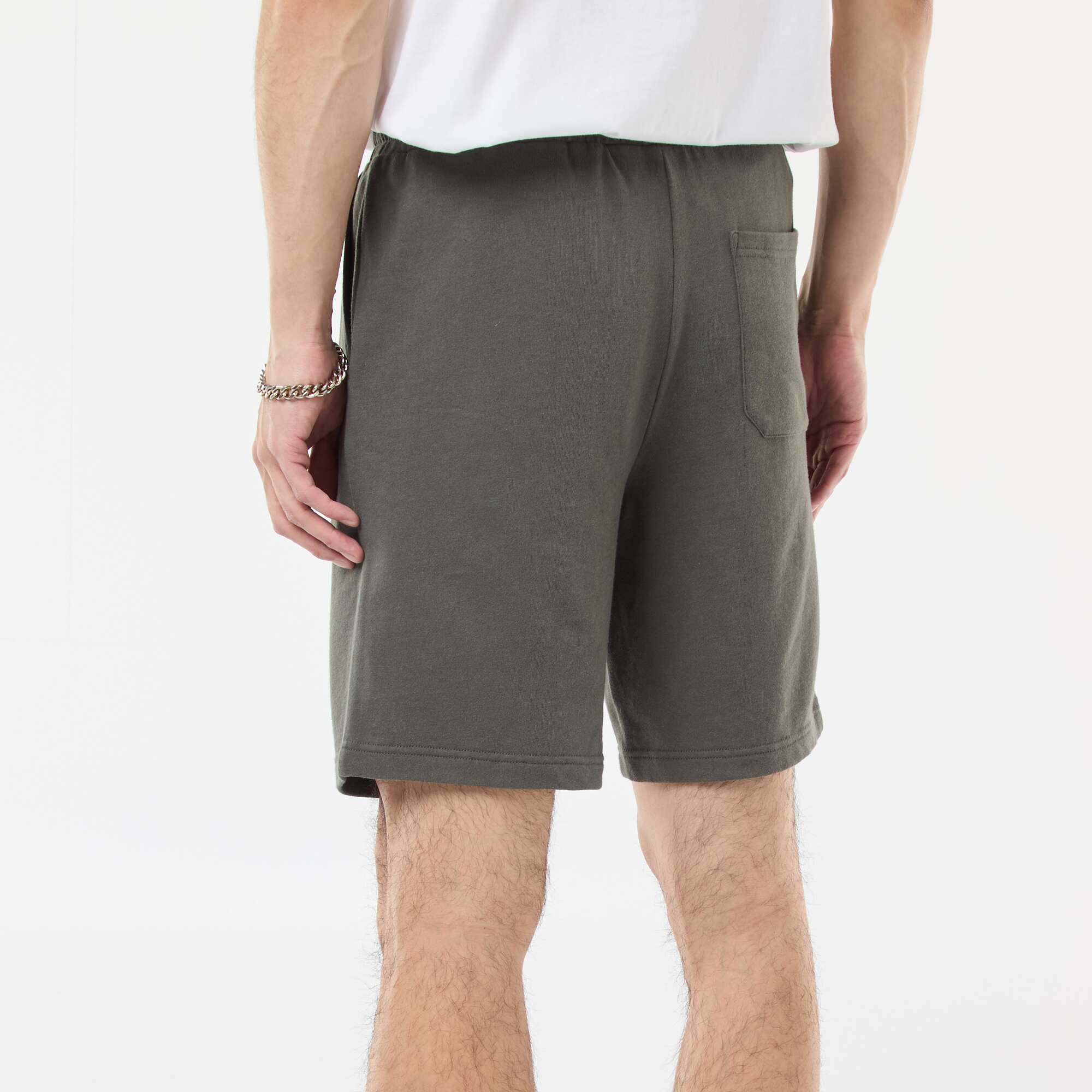 Lightweight sweatshirt fabric Bermuda shorts KHAKI - Image 6