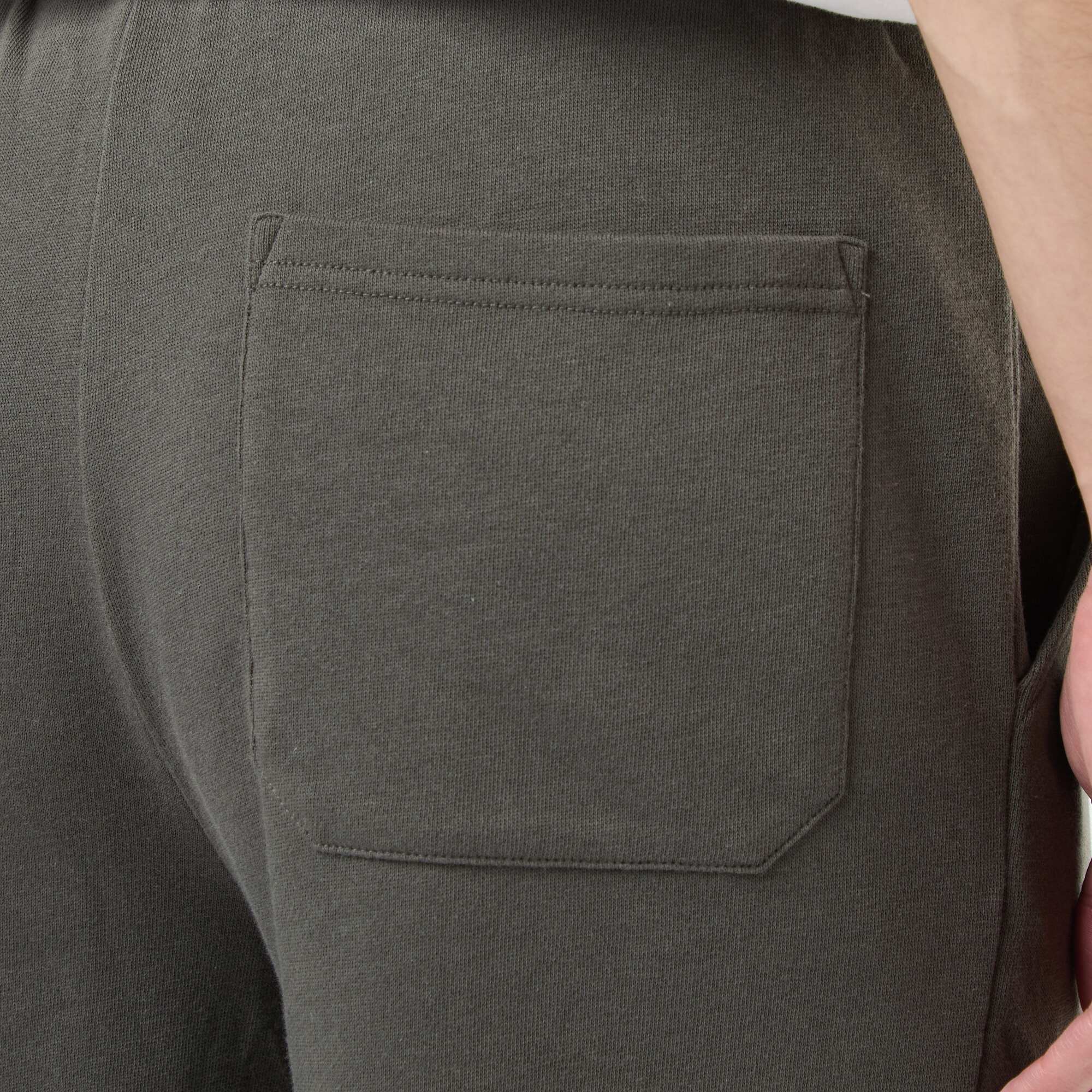 Lightweight sweatshirt fabric Bermuda shorts KHAKI - Image 8