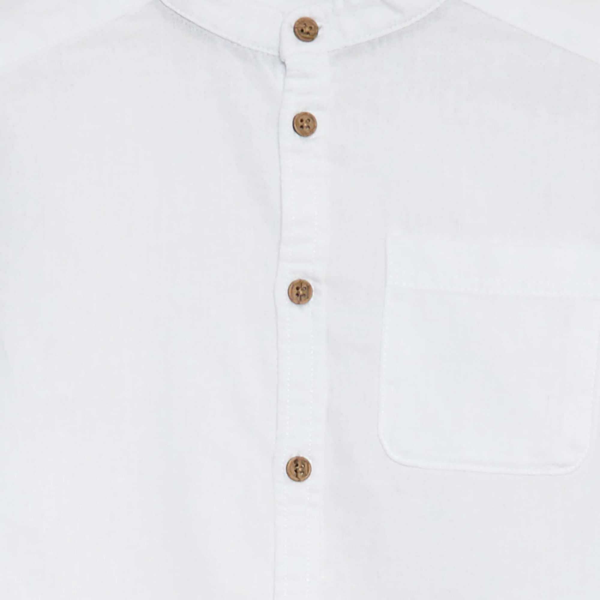 Linen-blend shirt WHITE - Image 3