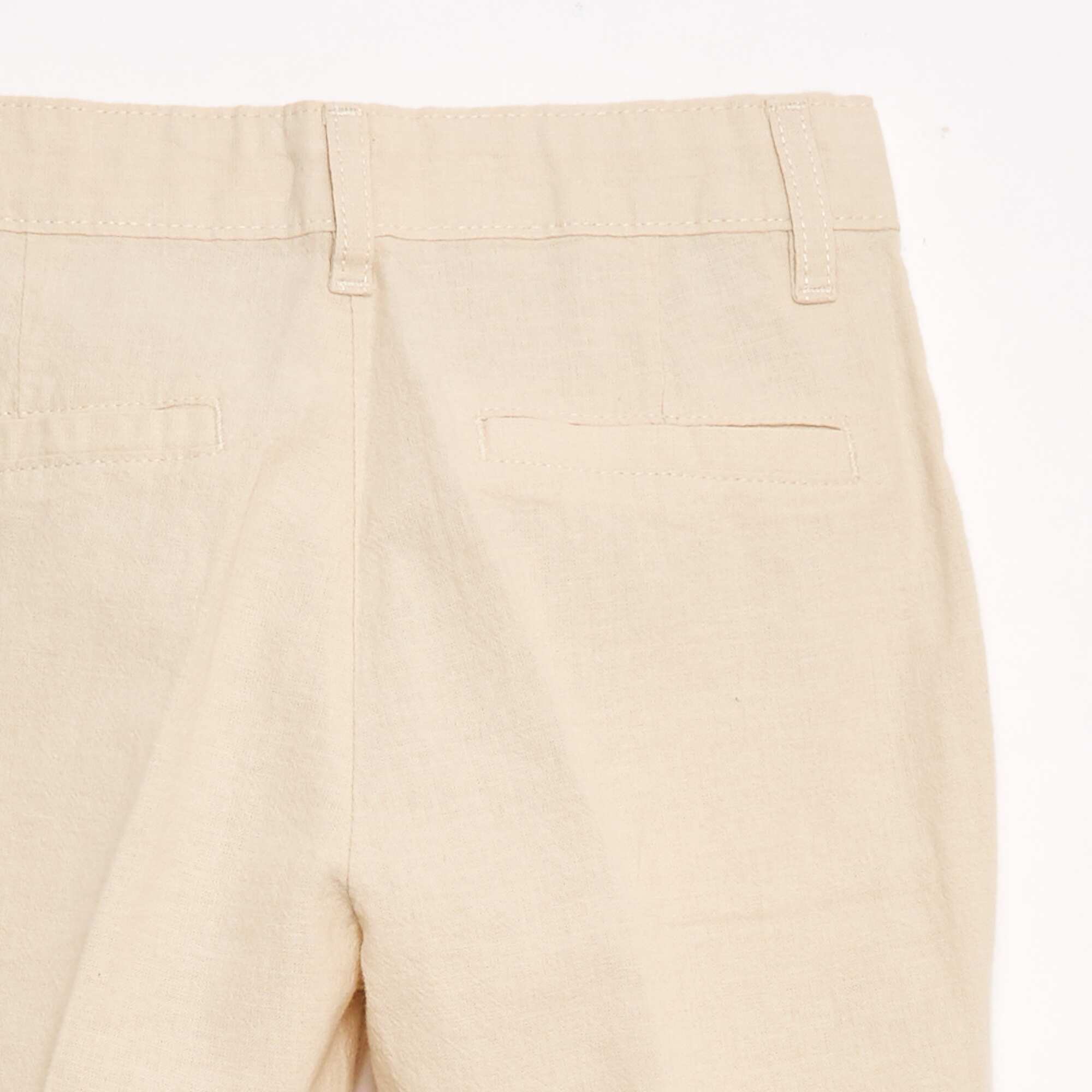 Linen-blend Suit Trousers BEIGE - Image 4