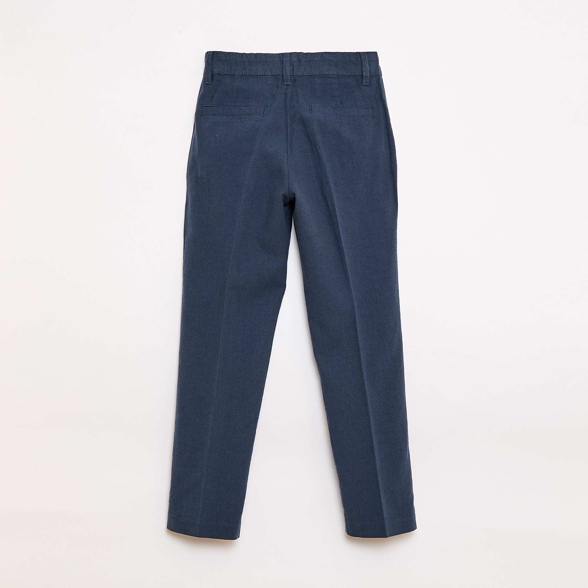 Linen-blend Suit Trousers BLUE - Image 2