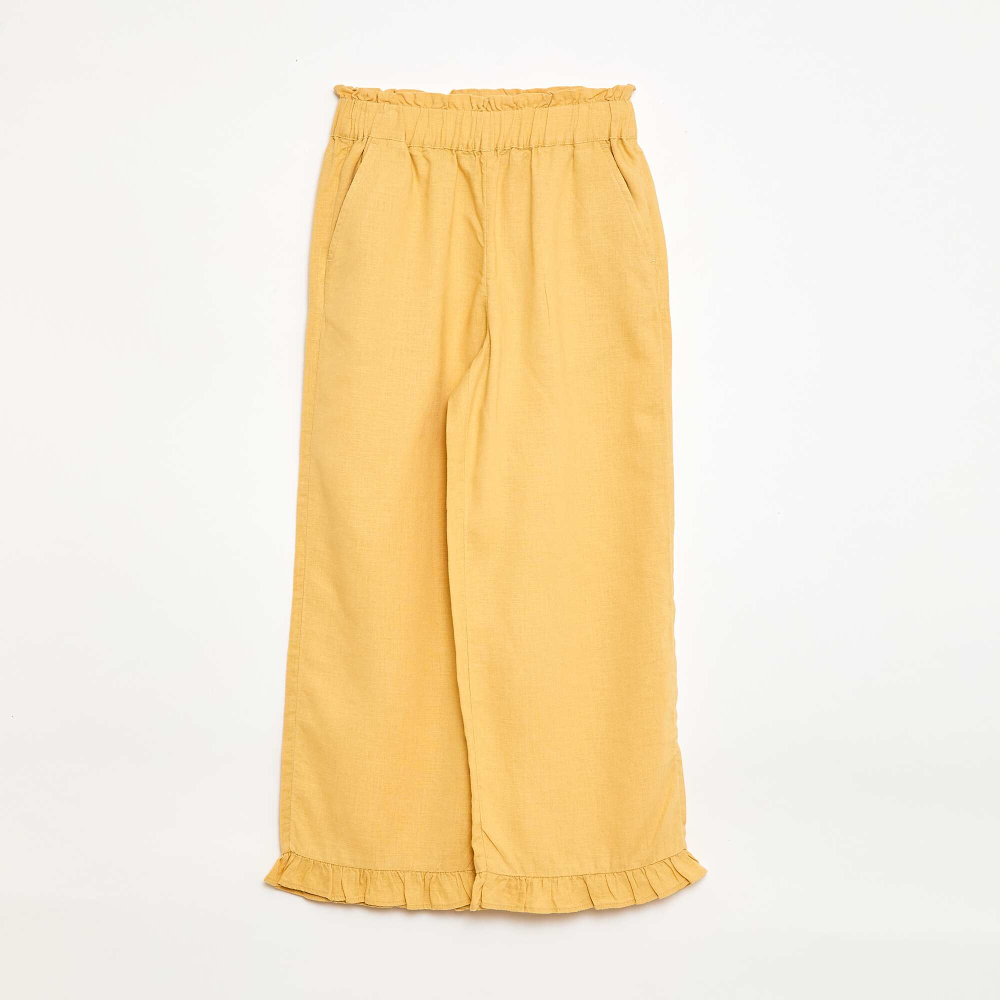 Linen Blend Trousers BEIGE