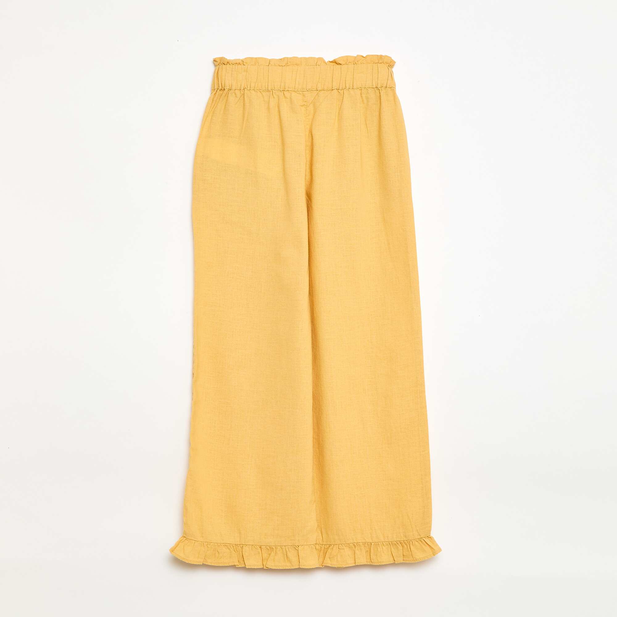 Linen Blend Trousers BEIGE - Image 2