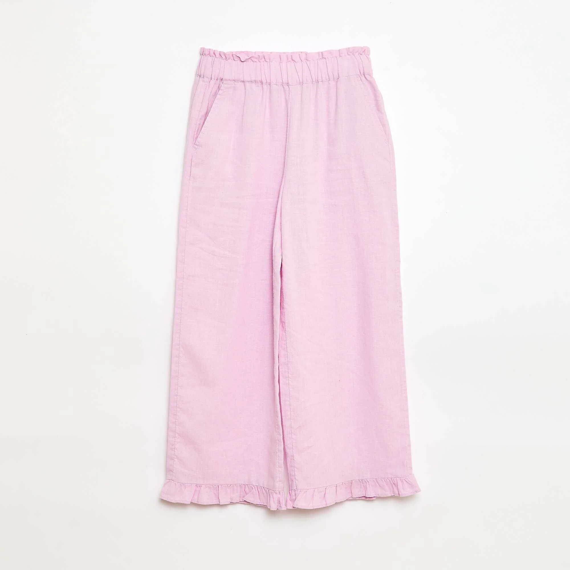 Linen Blend Trousers PURPLE - Image 2