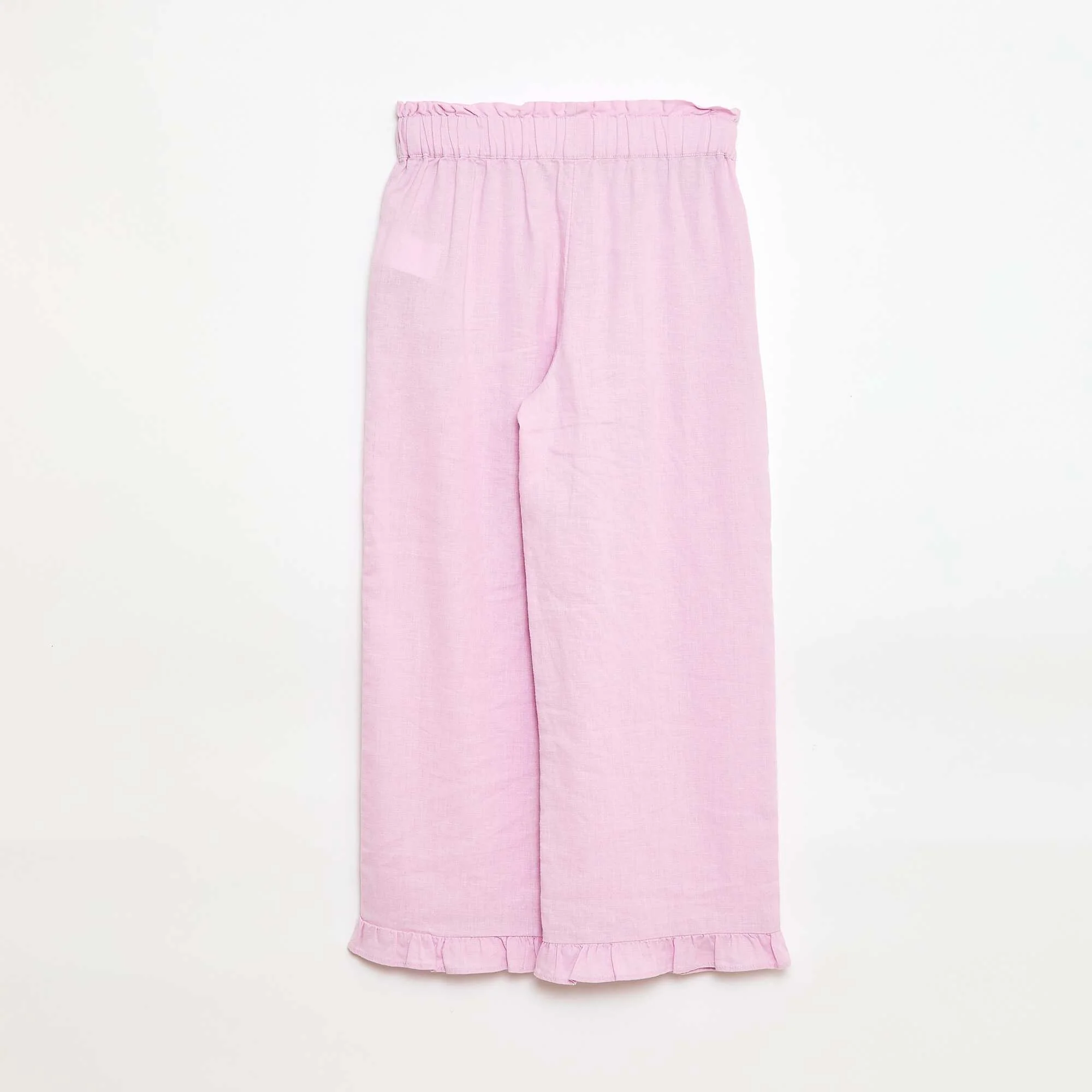 Linen Blend Trousers PURPLE - Image 4