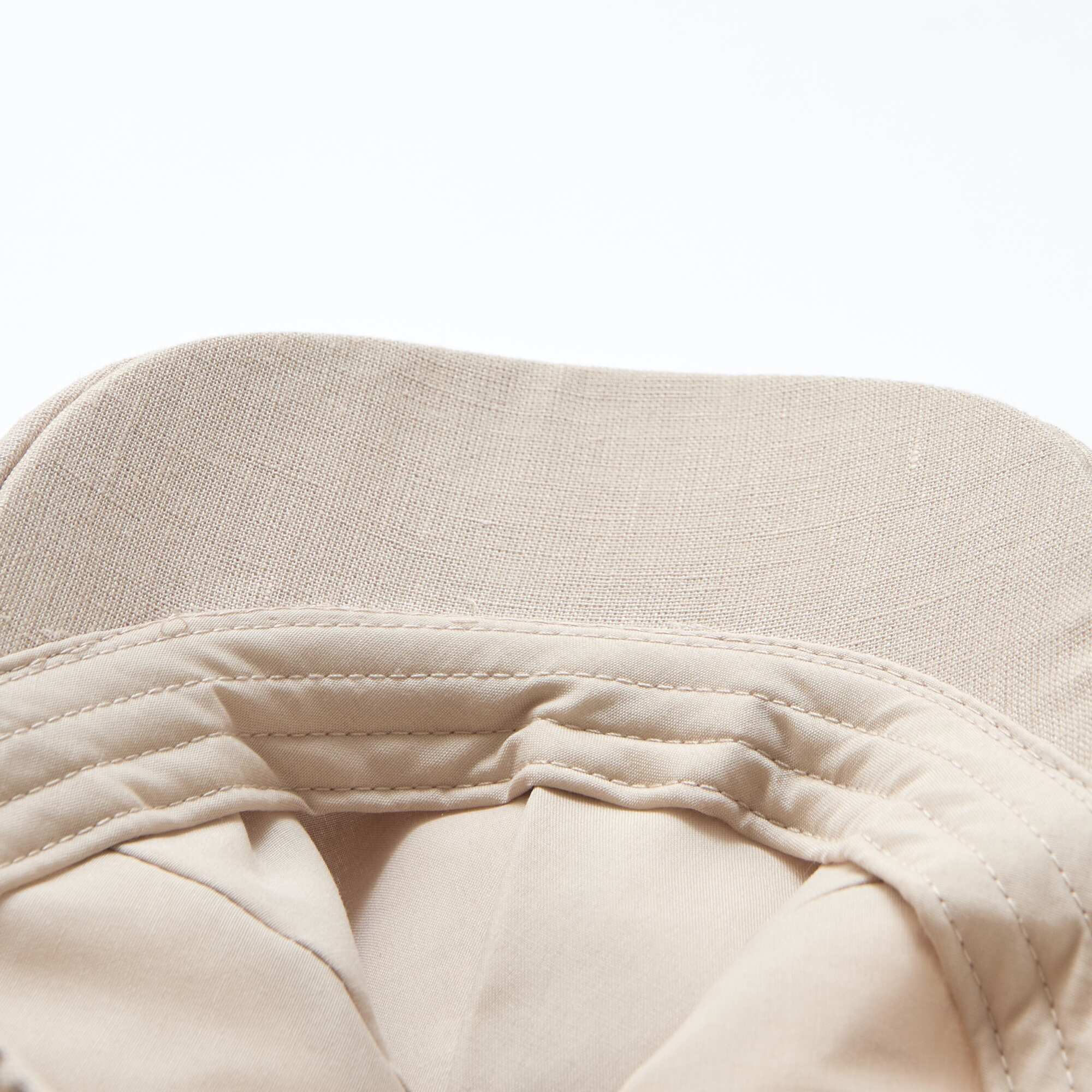 Linen Newsboy Cap BEIGE - Image 4