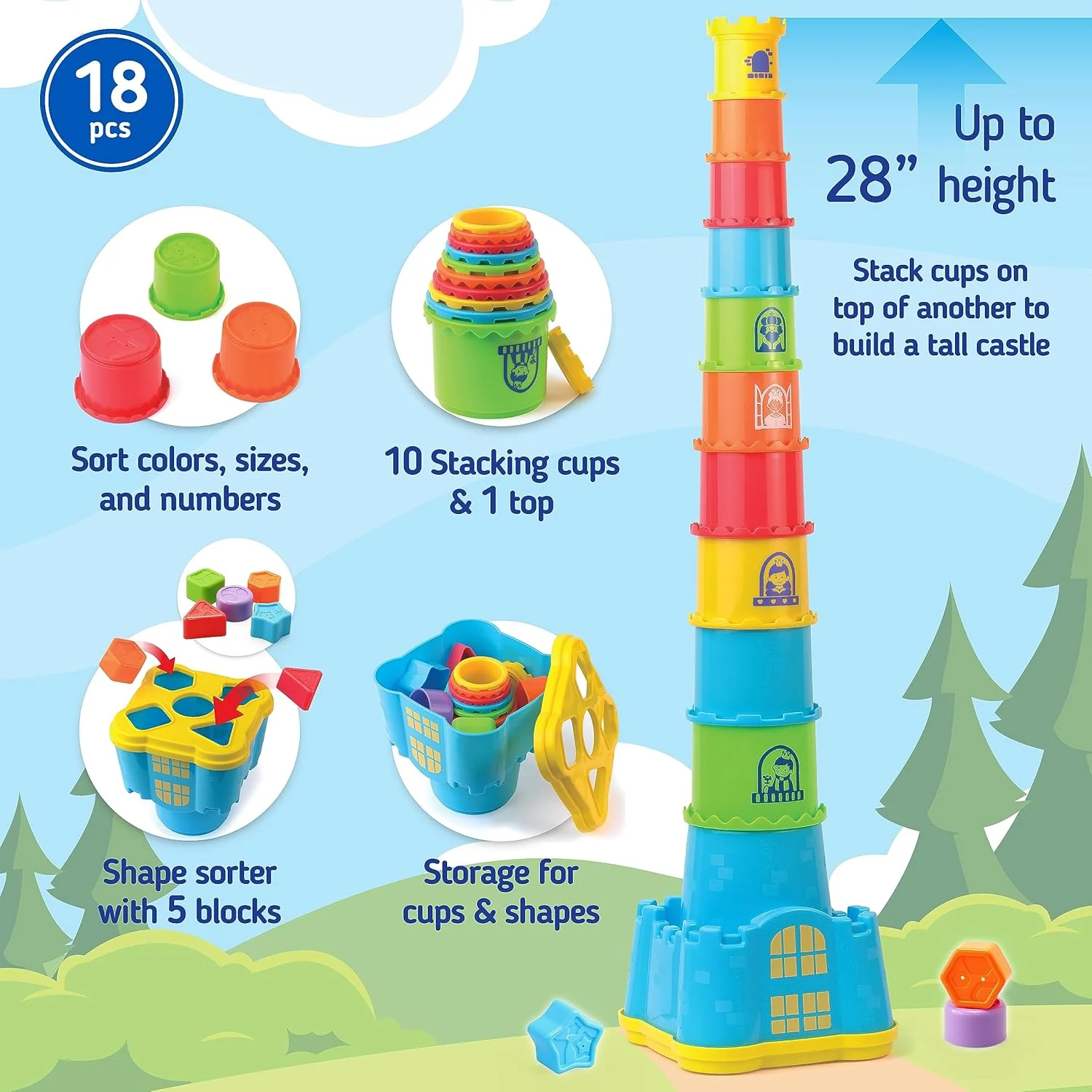 Little Learners' Castle Nesting Stacker - Image 5