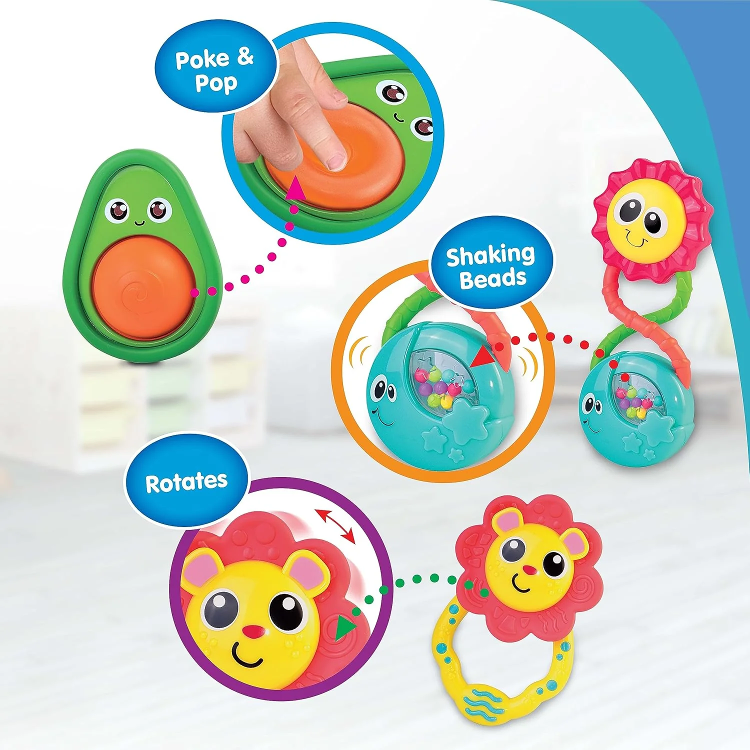 Little Learners' My First Rattle (Sun) - Image 6