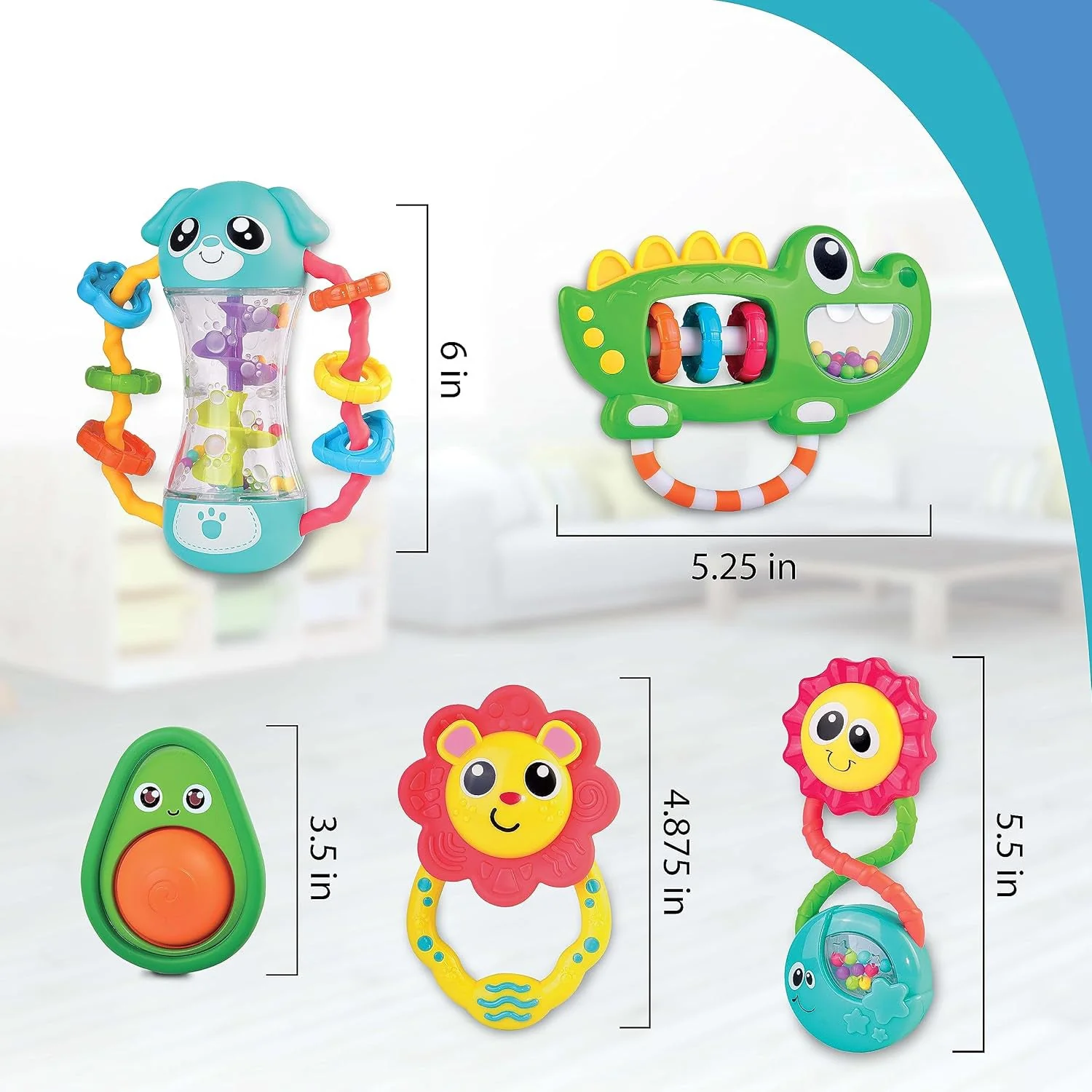 Little Learners' My First Rattle (Sun) - Image 8