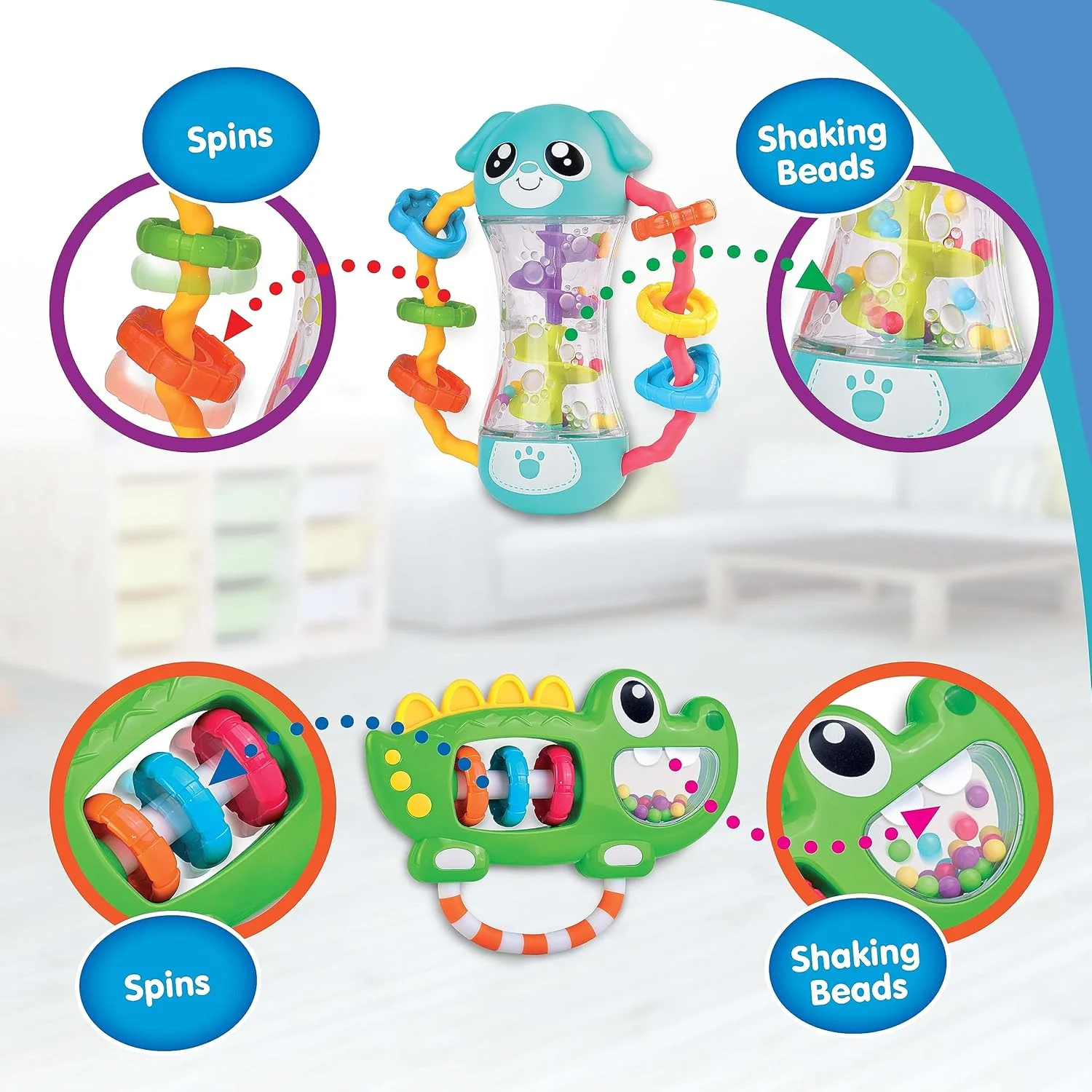 Little Learners' My First Rattle (Sun) - Image 9