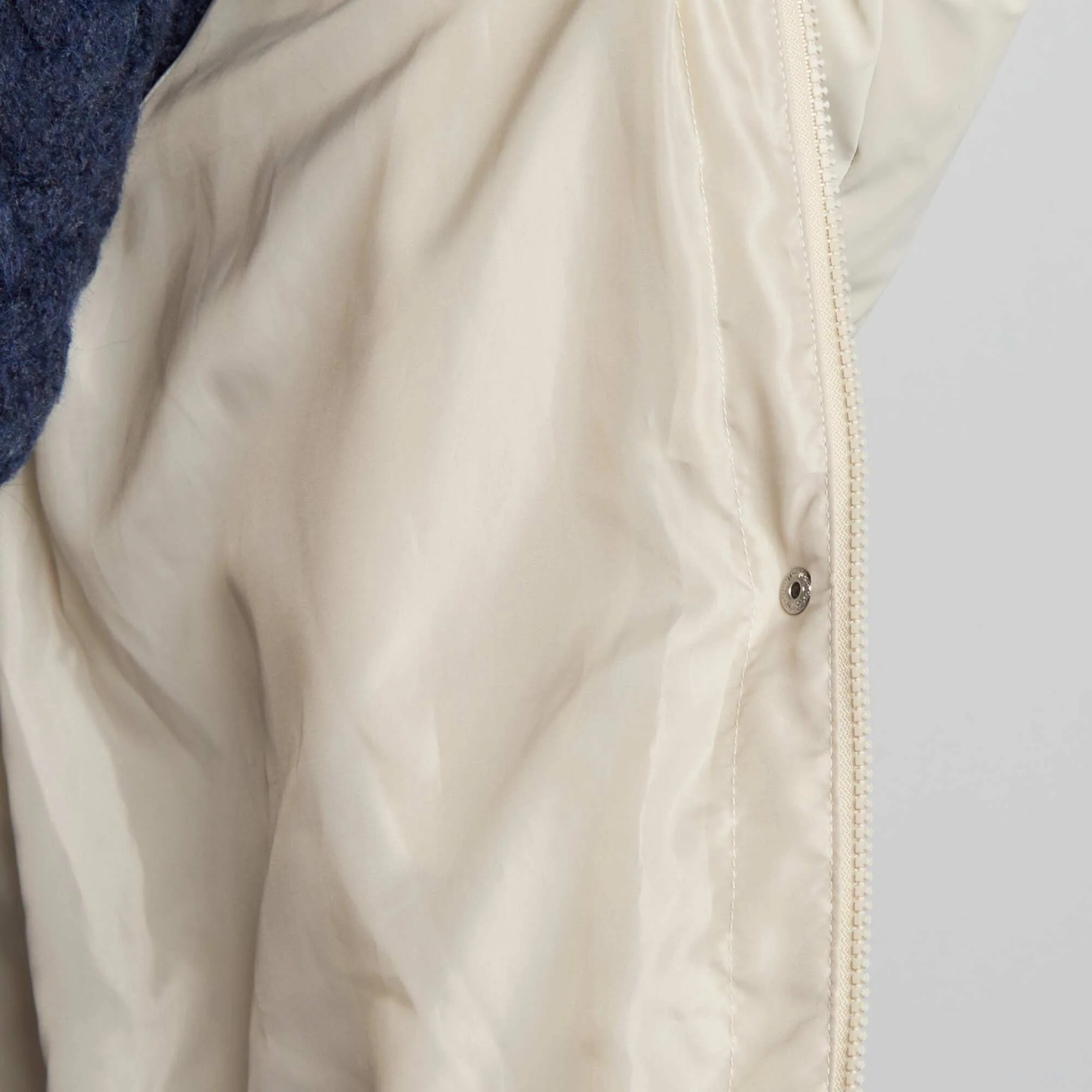 Long hooded padded coat BEIGE - Image 9