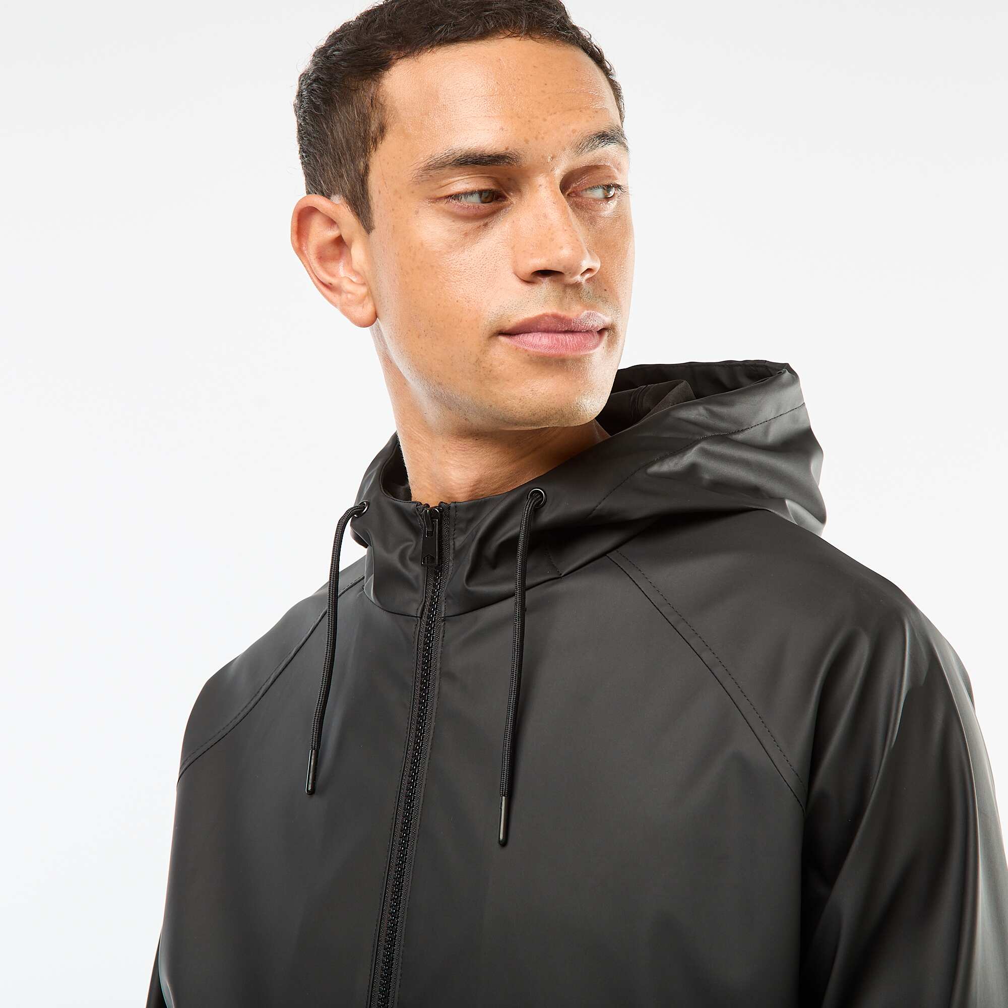 Long Hooded Wave Parka BLACK - Image 5
