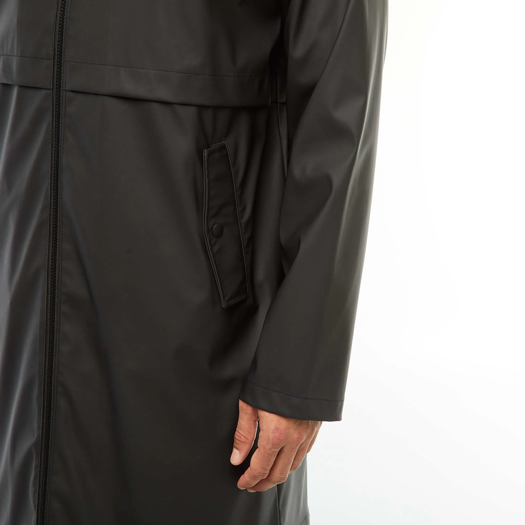 Long Hooded Wave Parka BLACK - Image 6