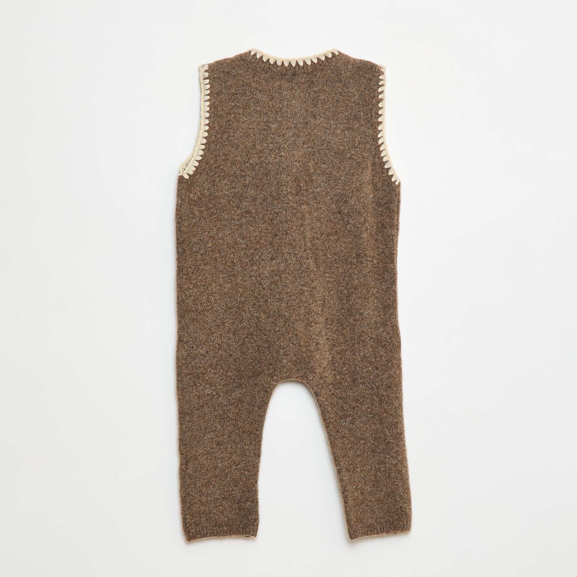 Long Knit Jumpsuit BROWN - Image 4