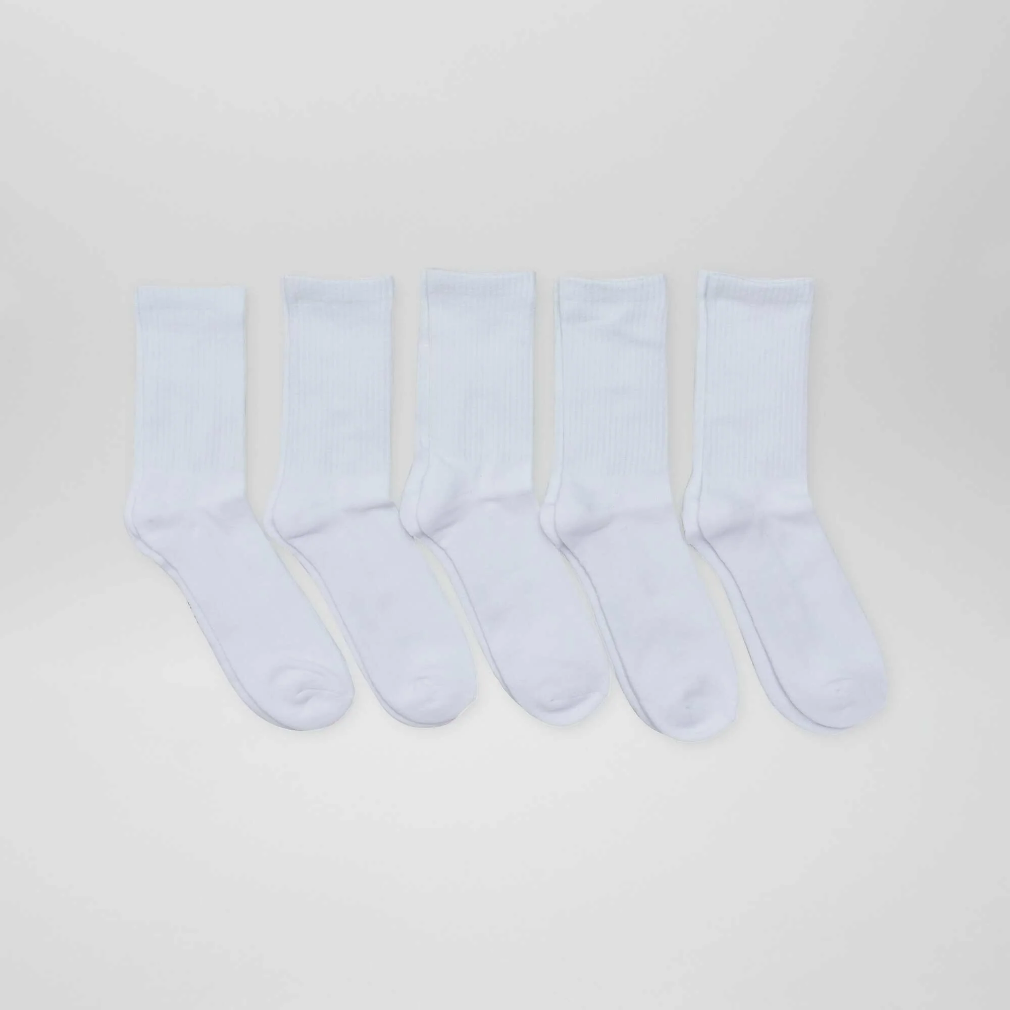 Long knit socks - Pack of 5 pairs WHITE - Image 2