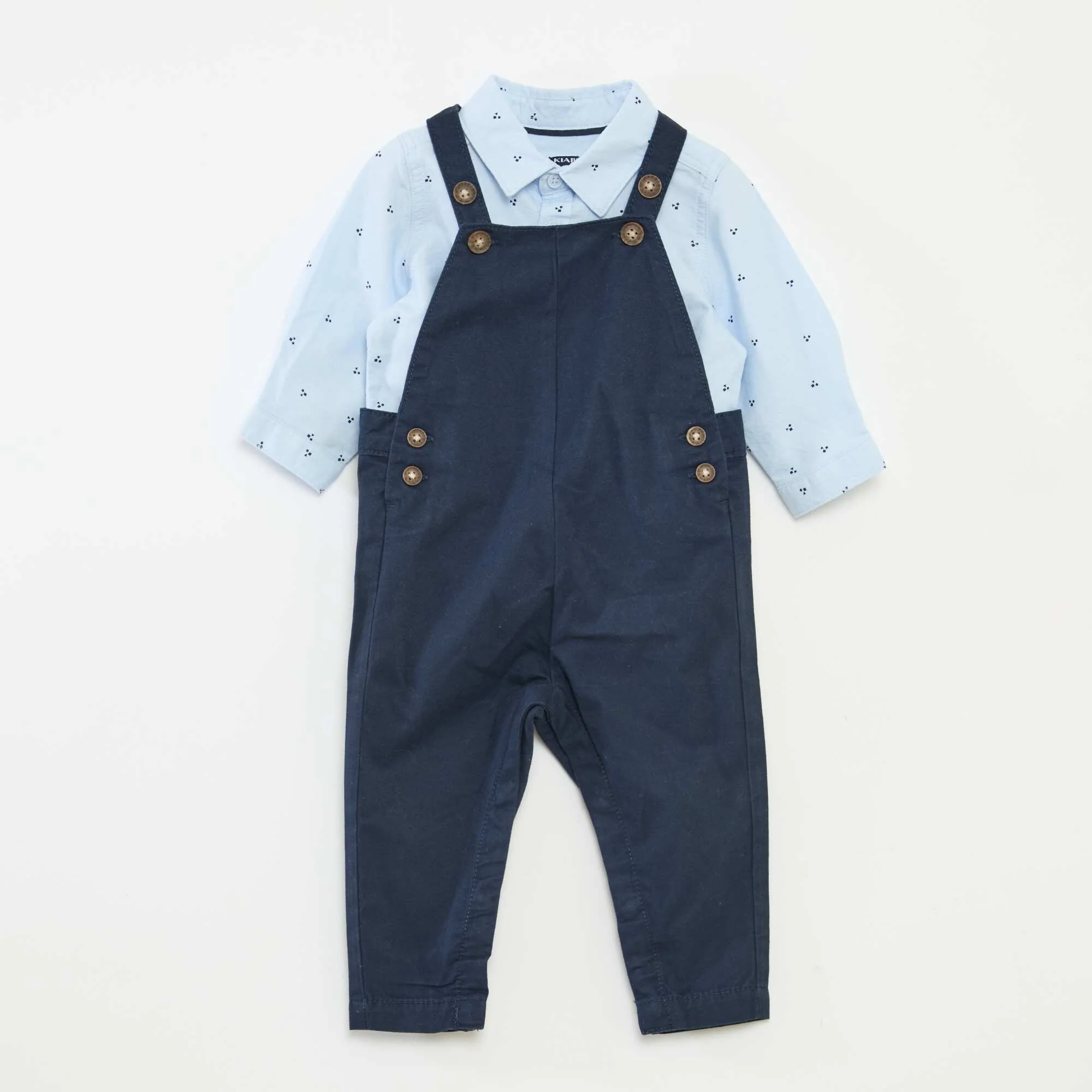 Long Overalls Set BLUE