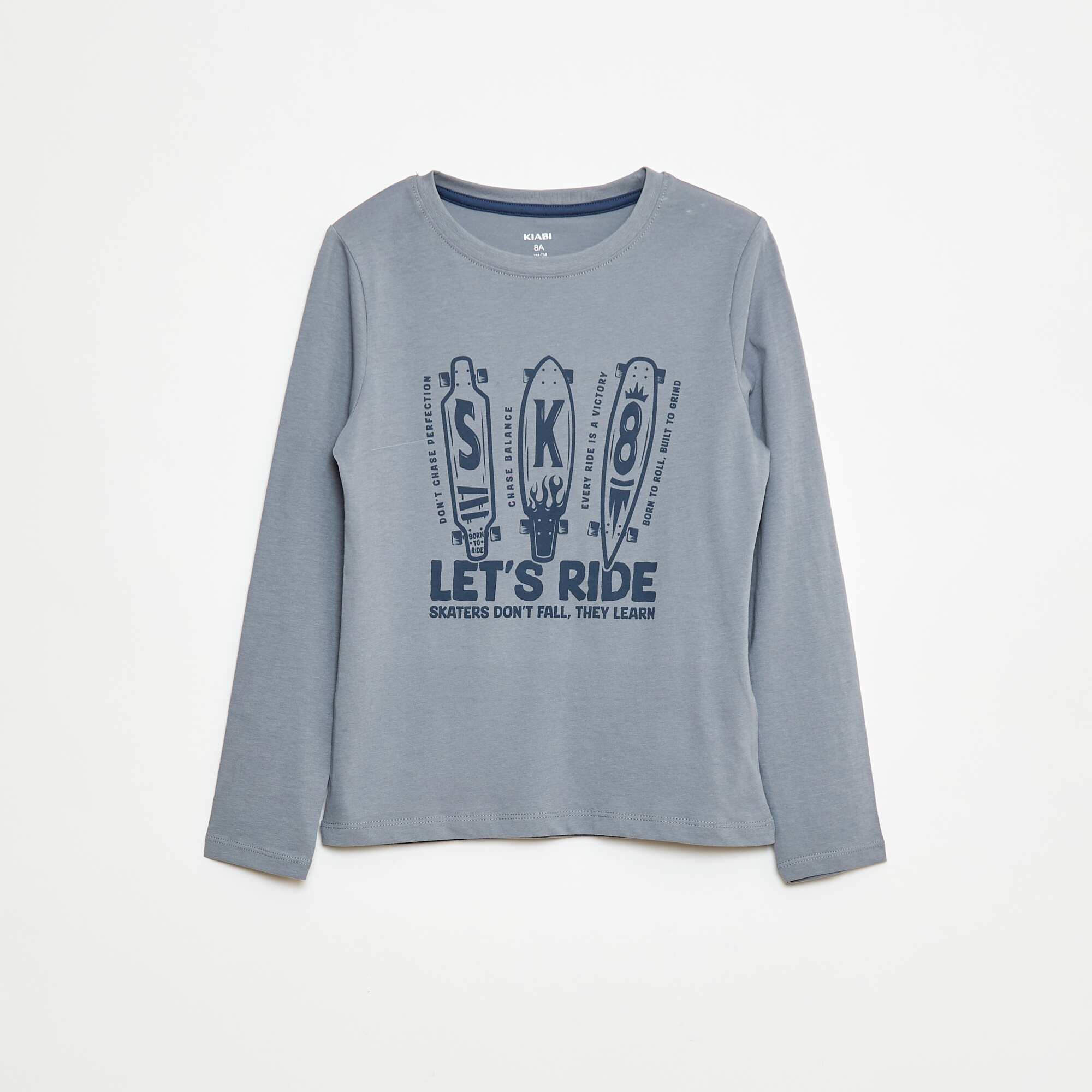 Long printed jersey pyjamas - 2-piece set BLUE - Image 3