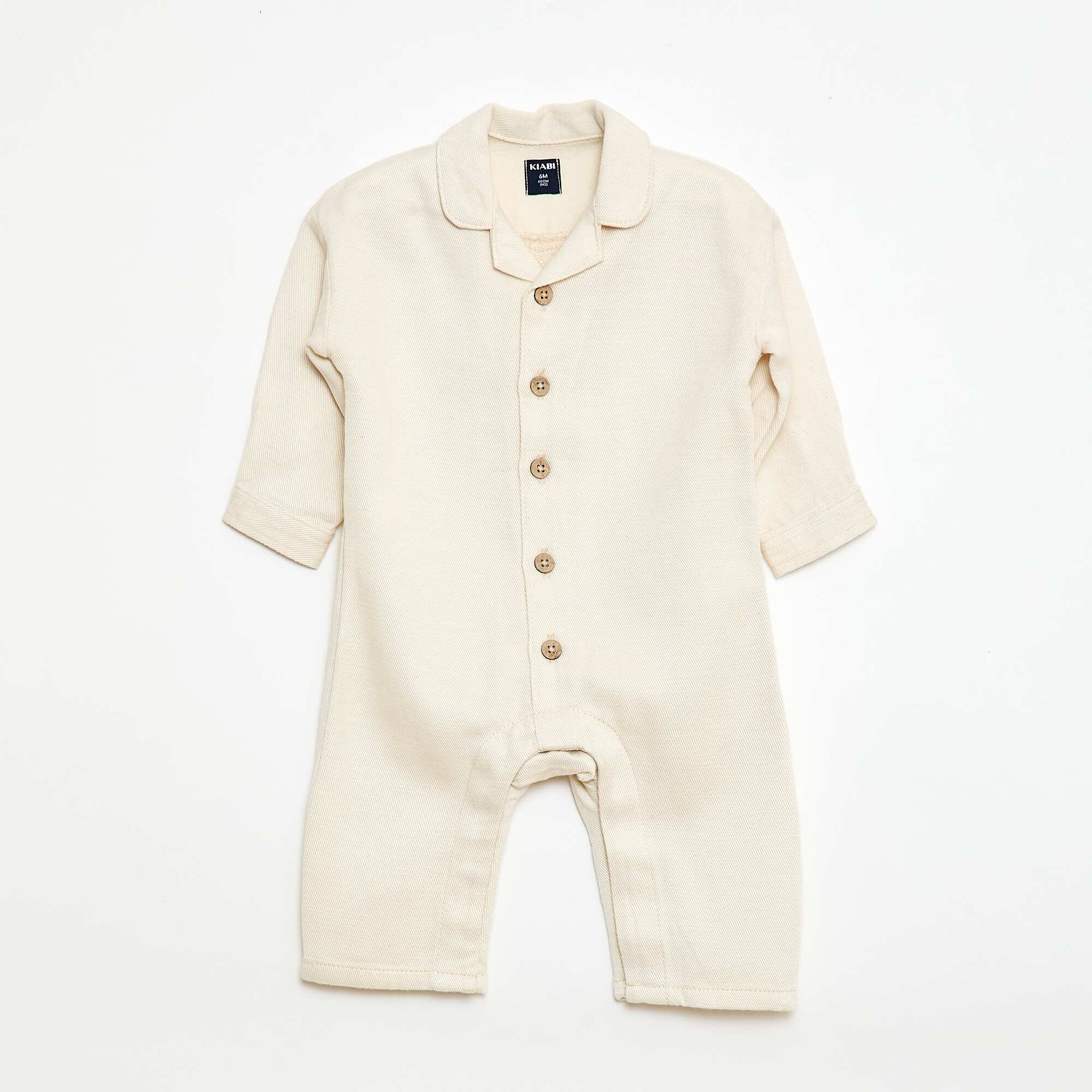 Long Relaxed Fit Shirt Collar Jumpsuit WHITE