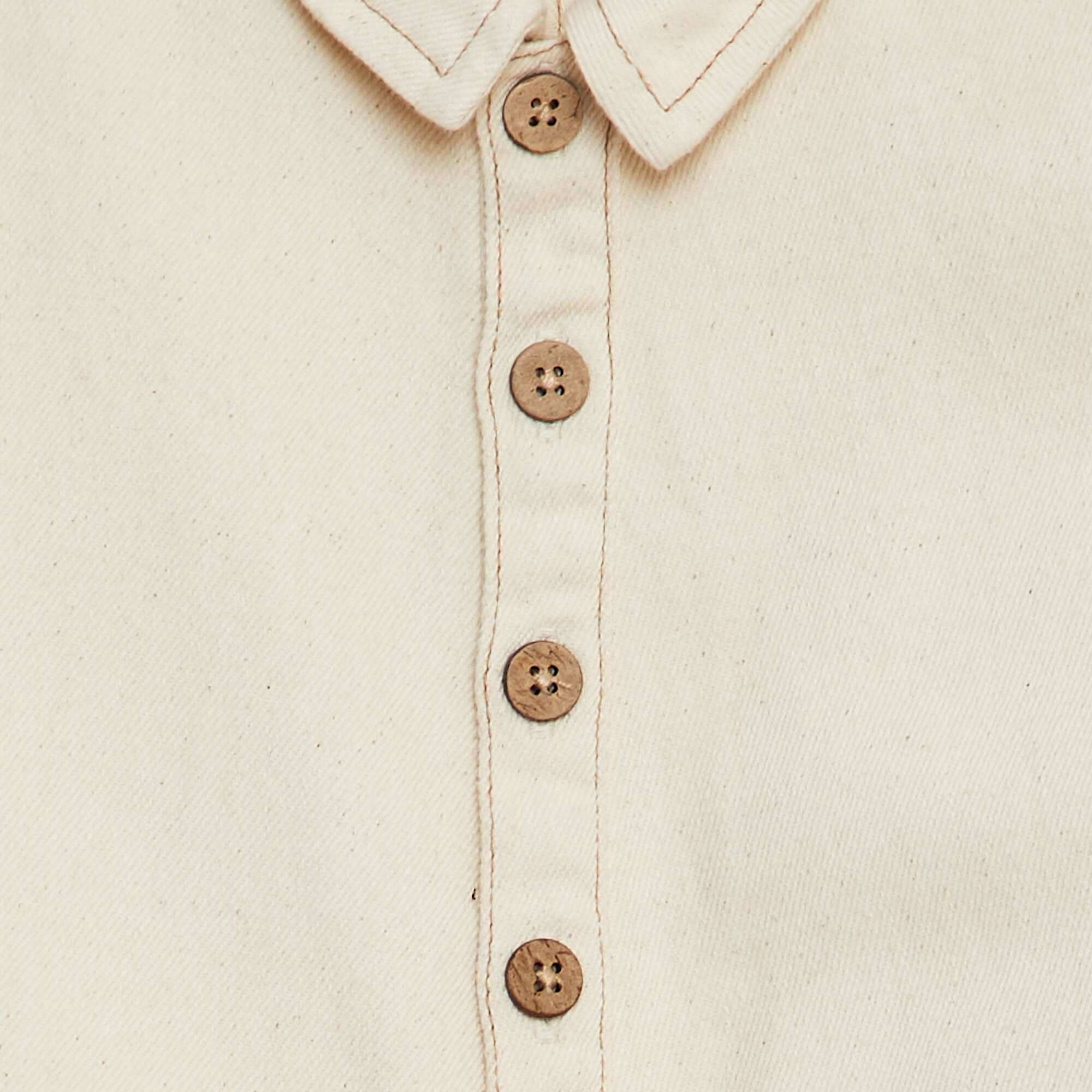 Long romper with roomy pockets WHITE - Image 3