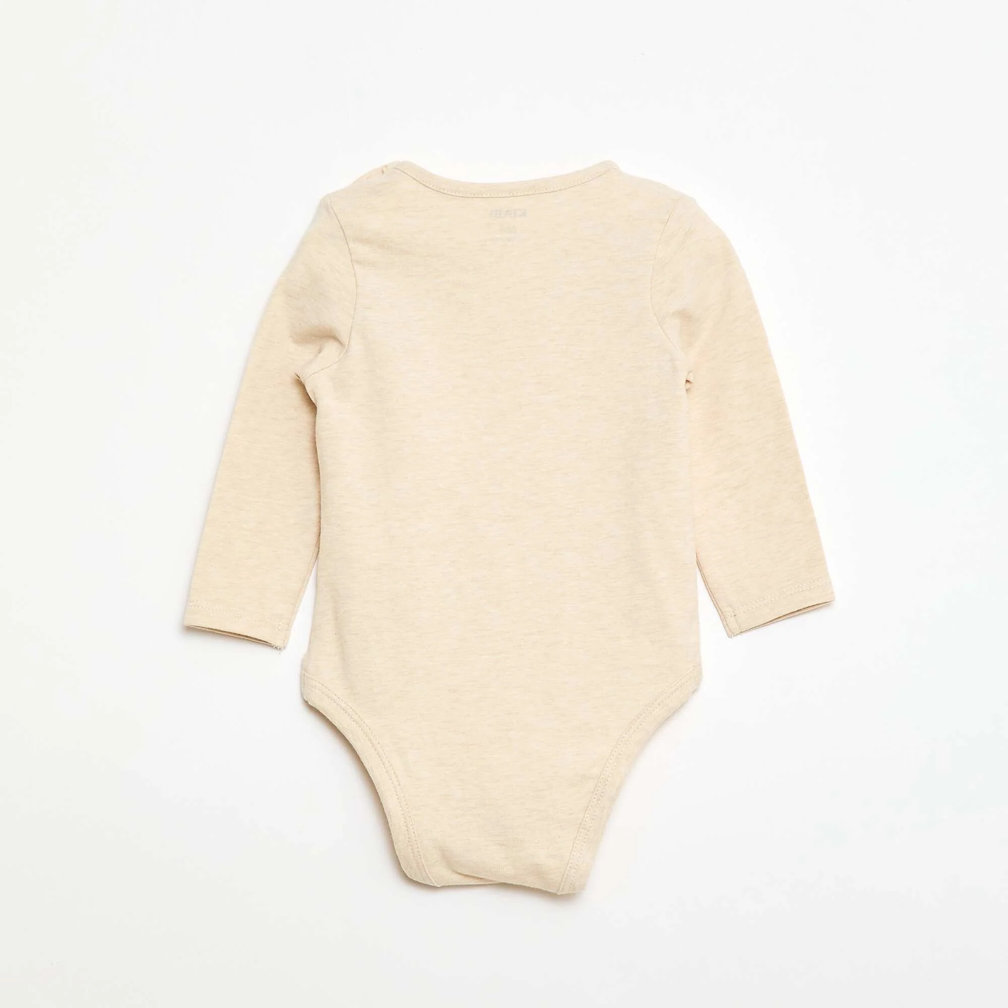 Long-sleeved bodysuit - unisex BEIGE - Image 2