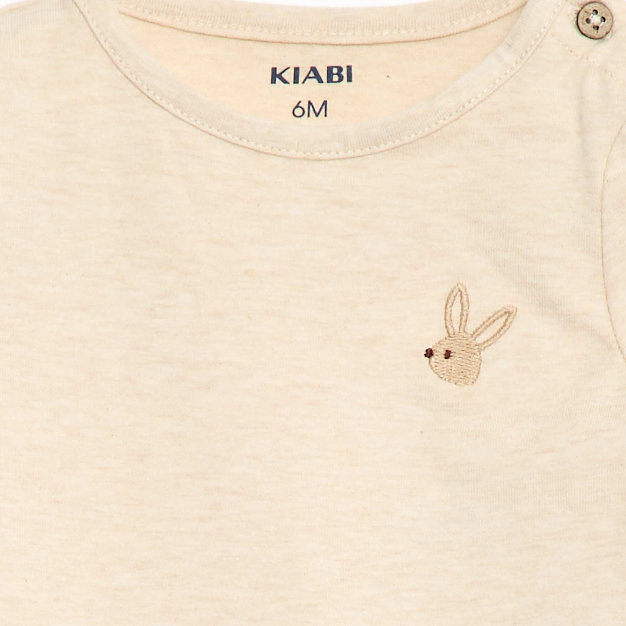 Long-sleeved bodysuit - unisex BEIGE - Image 3