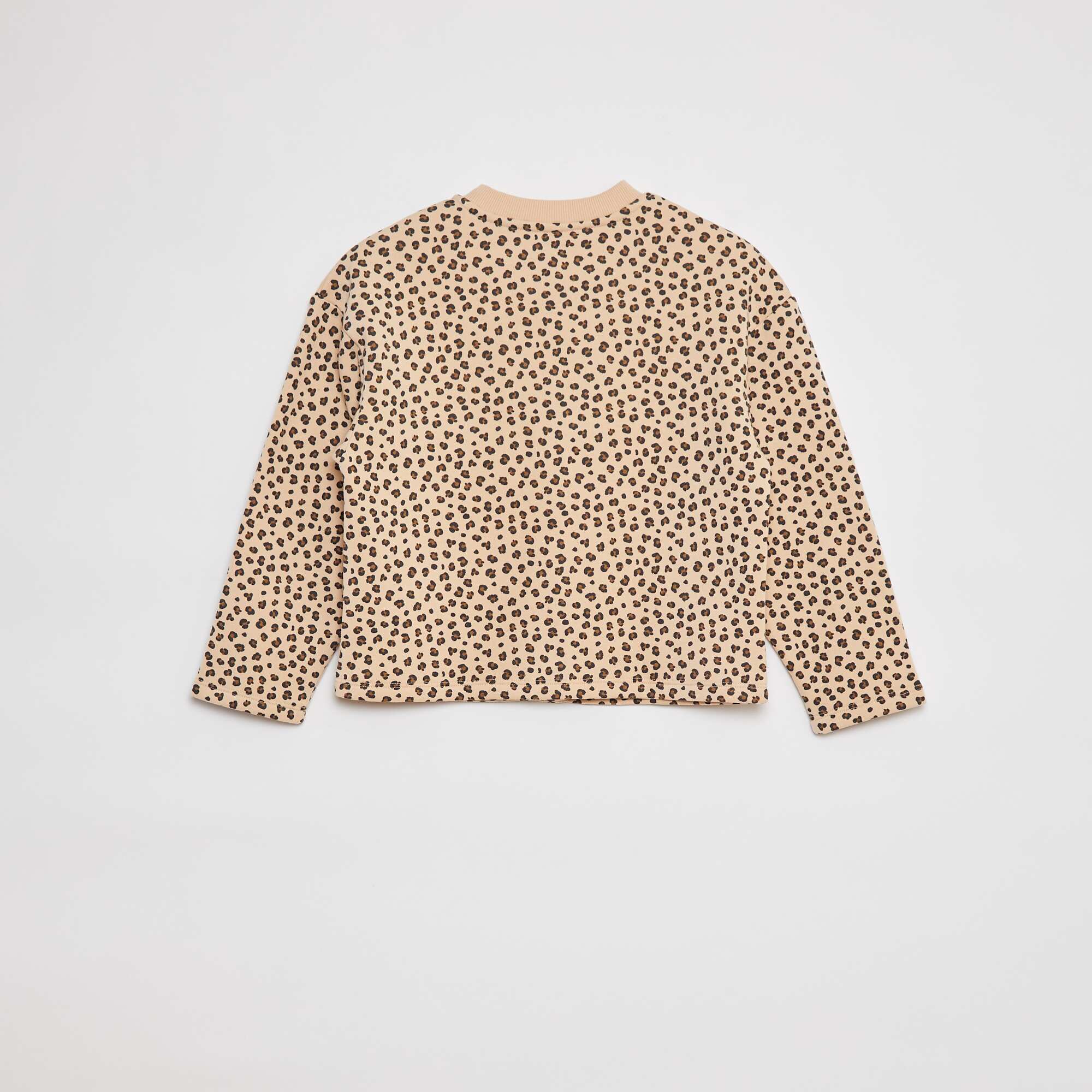 Long-sleeved cardigan with press-stud fastening BEIGE - Image 2