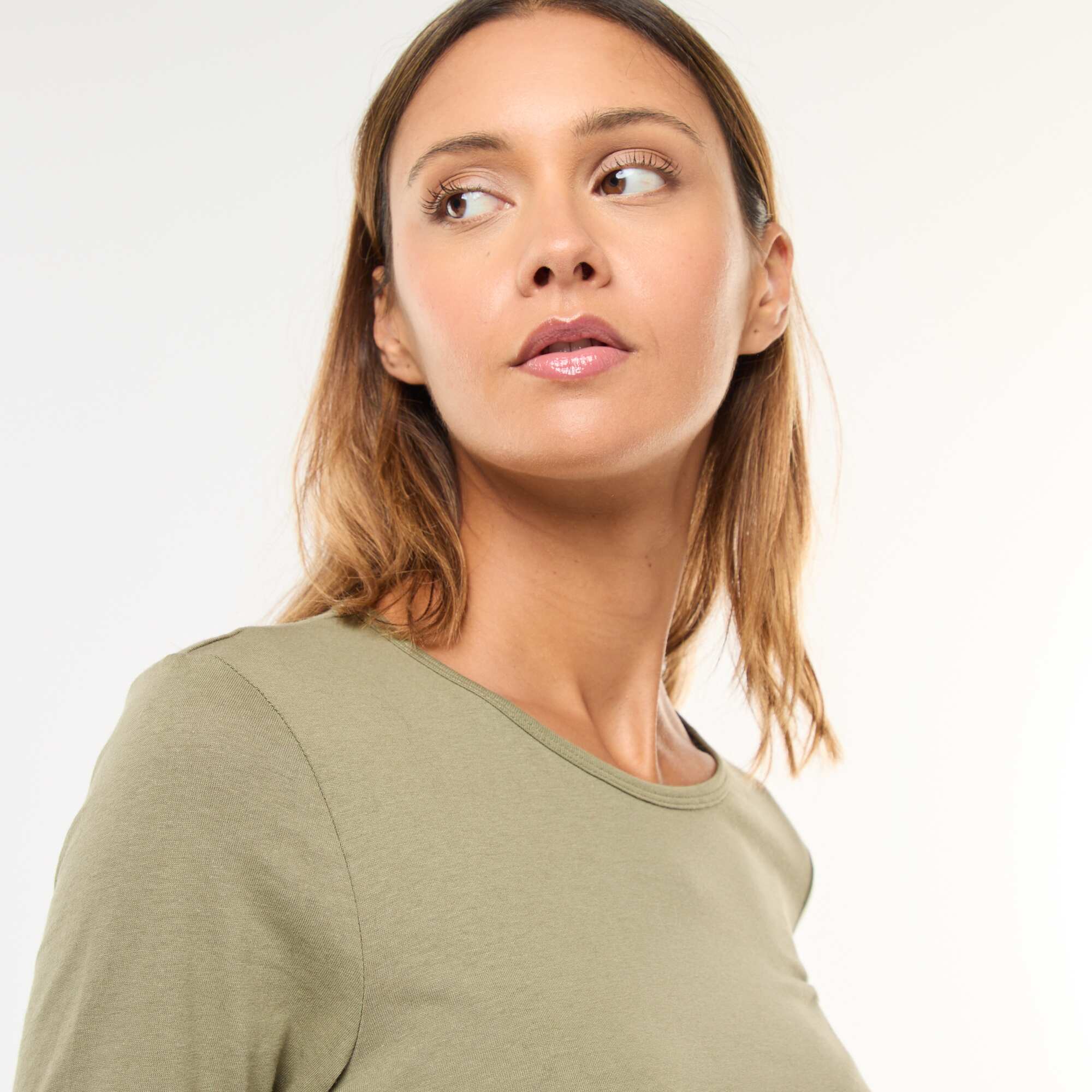 Long-sleeved jersey T-shirt GREEN - Image 4