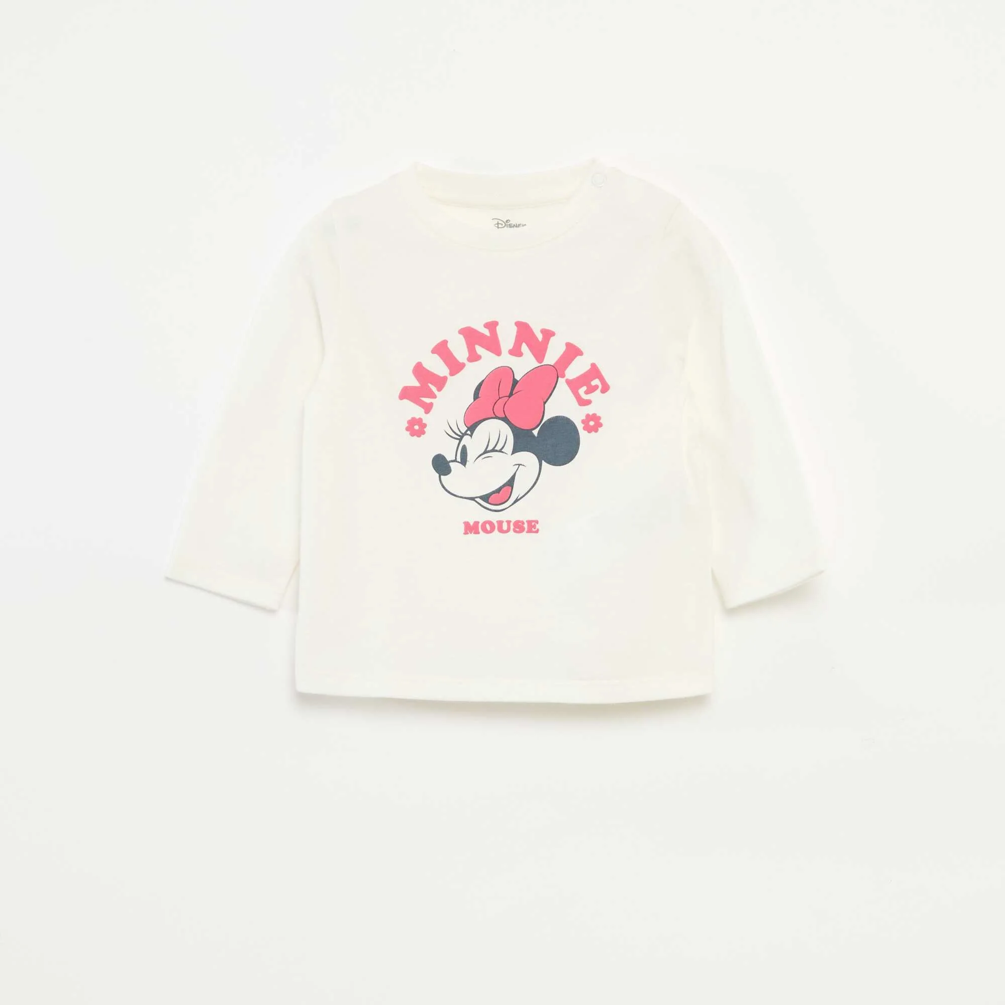 Long-sleeved 'Minnie' print T-shirt WHITE