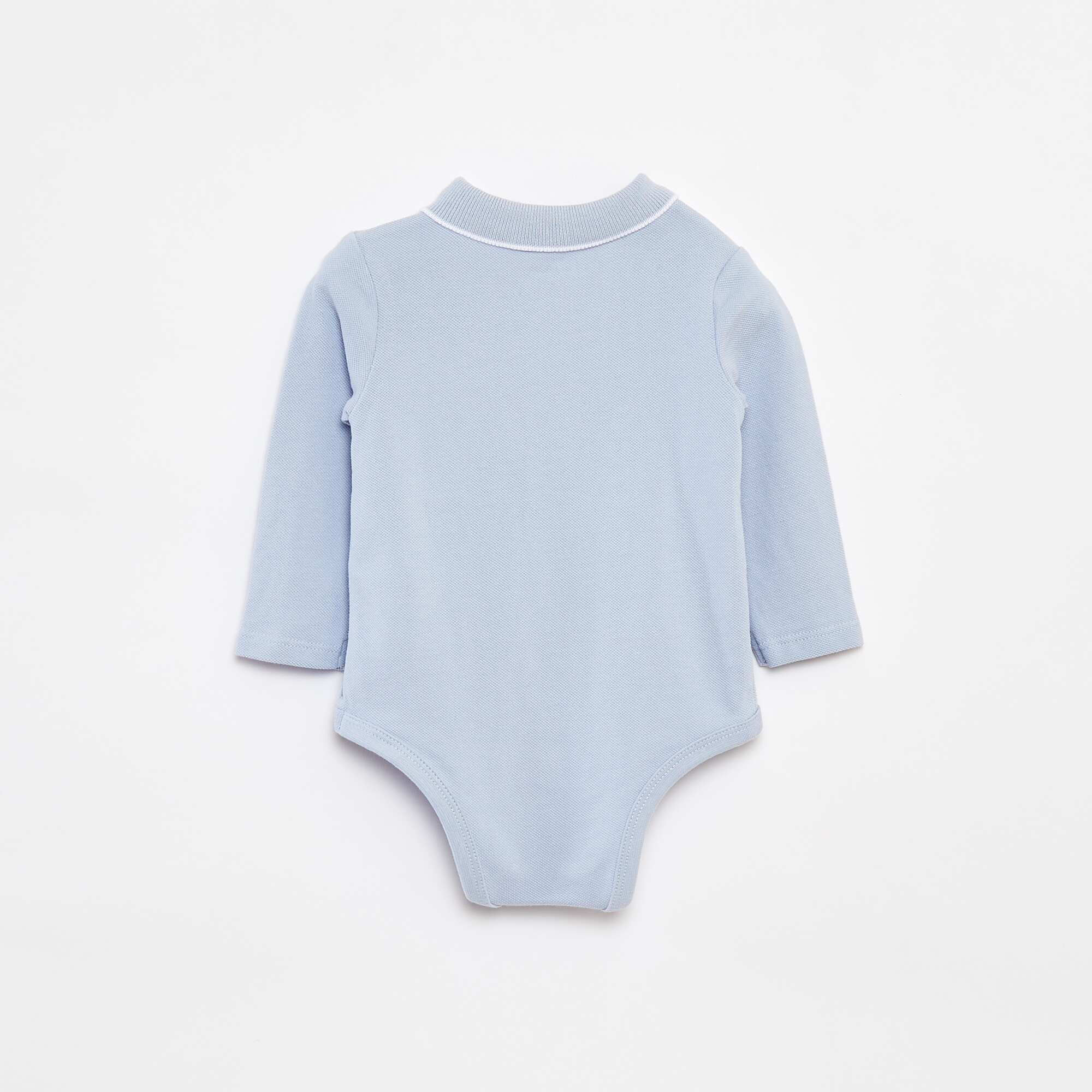 Long-Sleeved Polo Bodysuit BLUE - Image 2