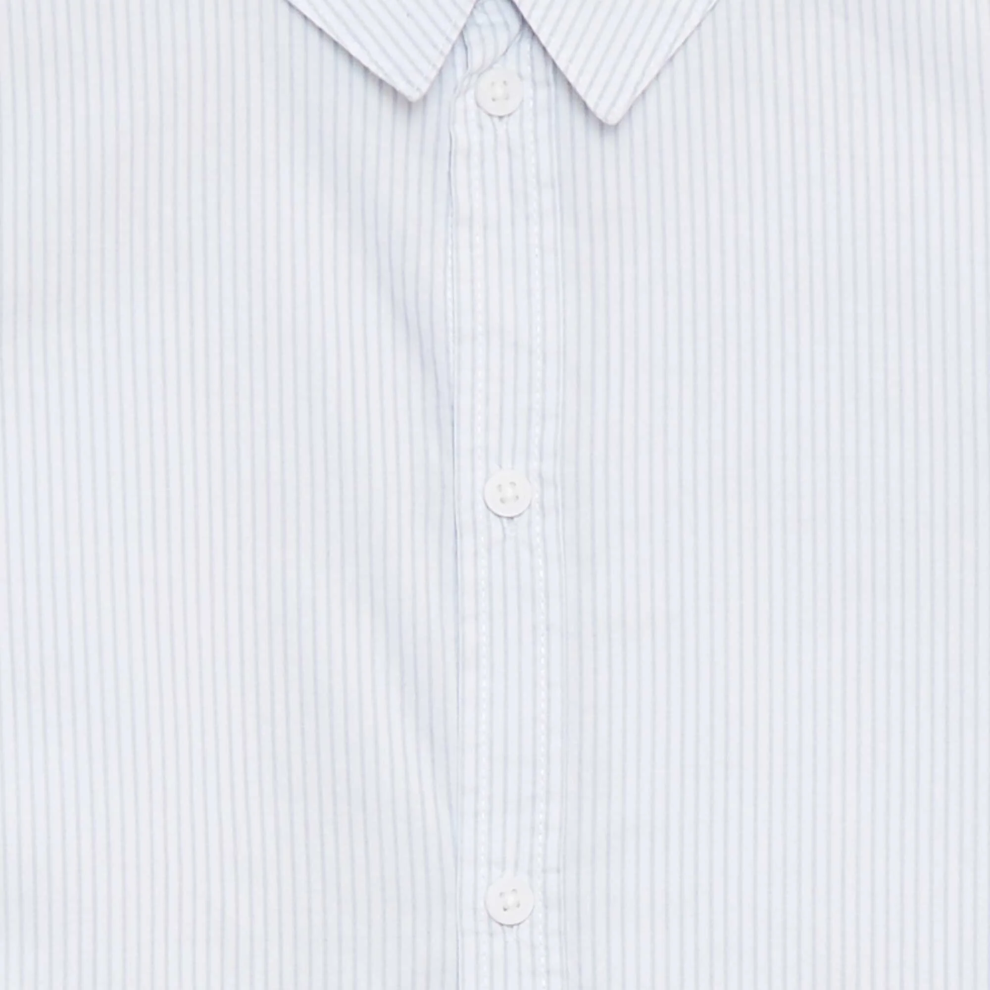 Long-sleeved poplin blouse BLUE - Image 3