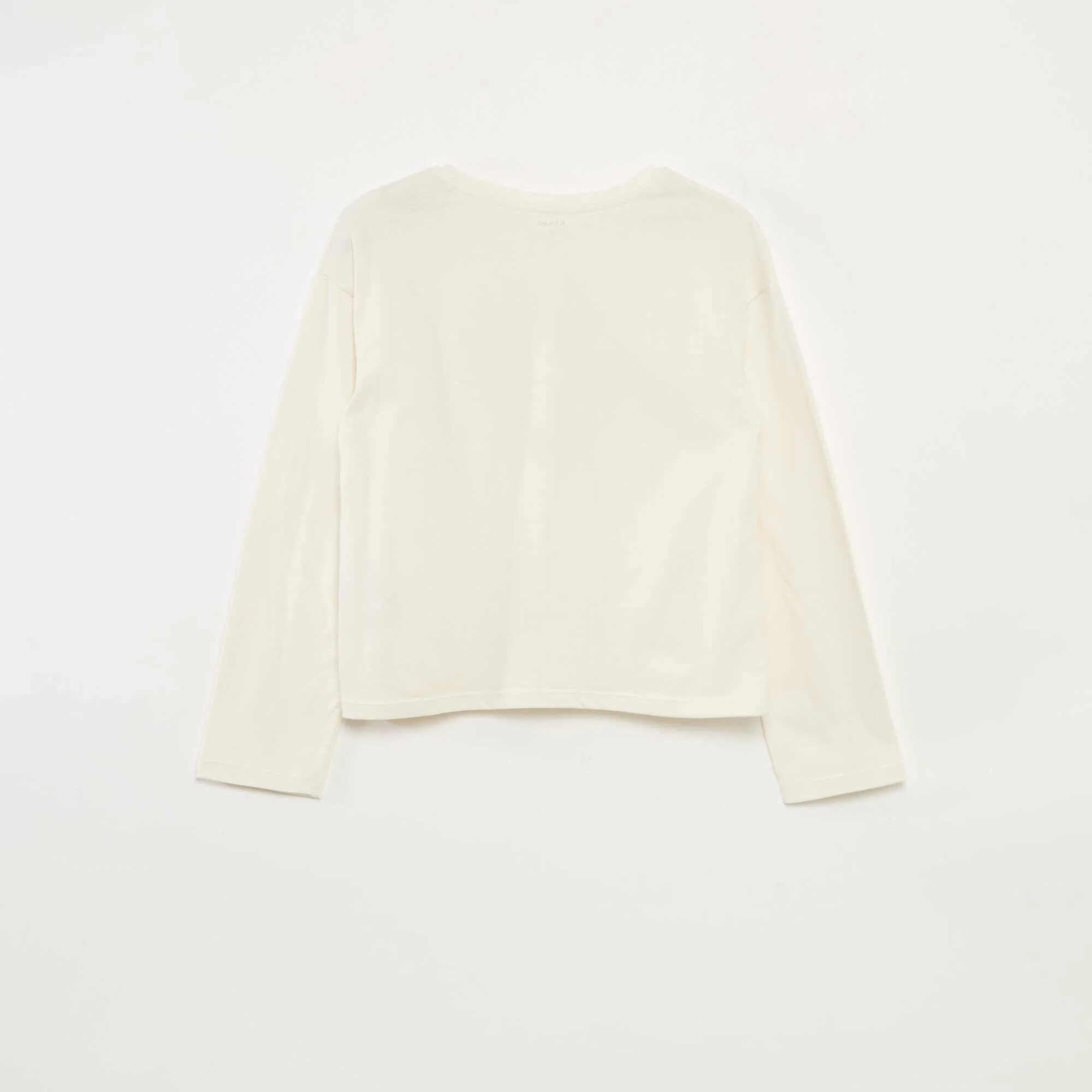 Long-sleeved printed T-shirt BEIGE - Image 3