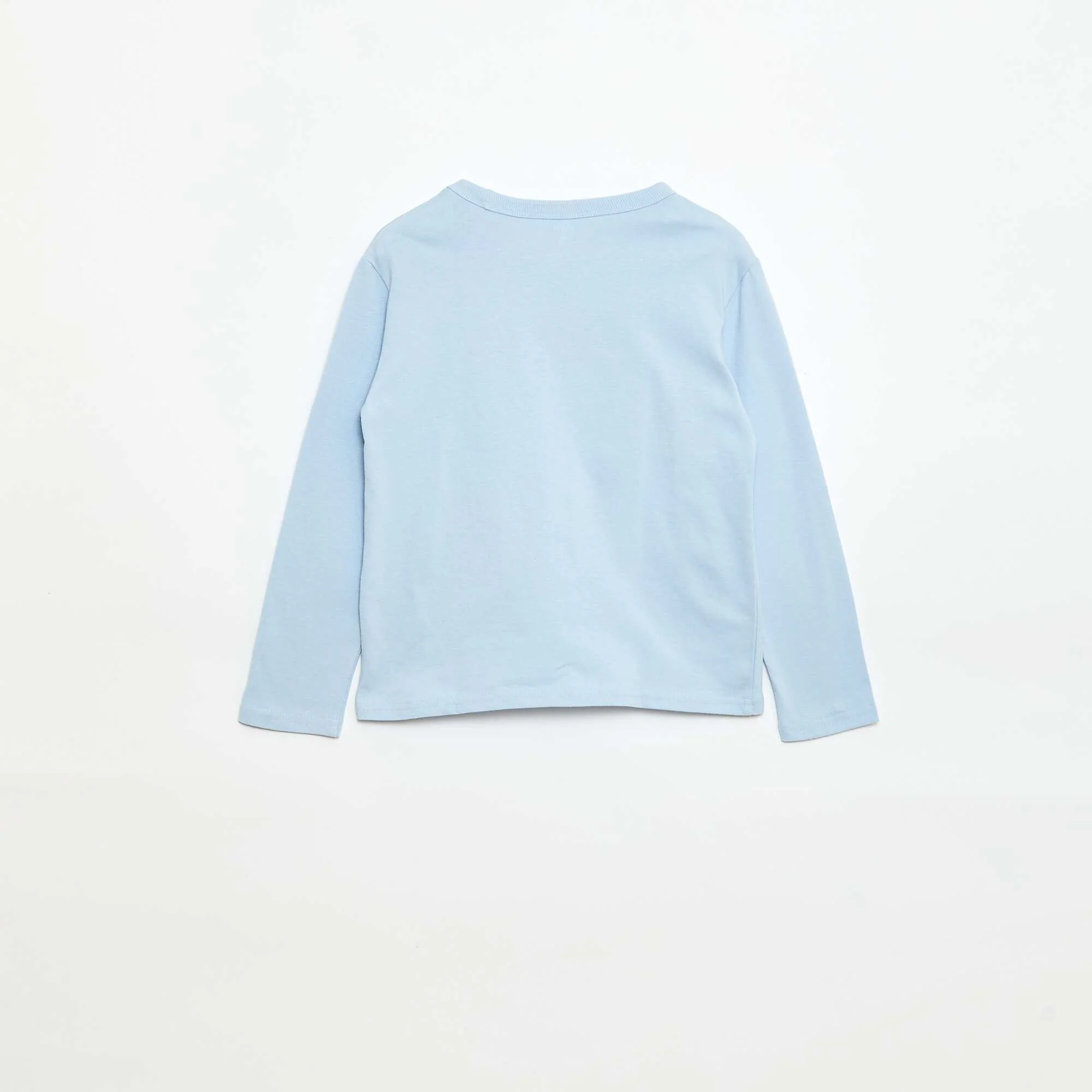 Long-Sleeved Printed T-Shirt BLUE - Image 3