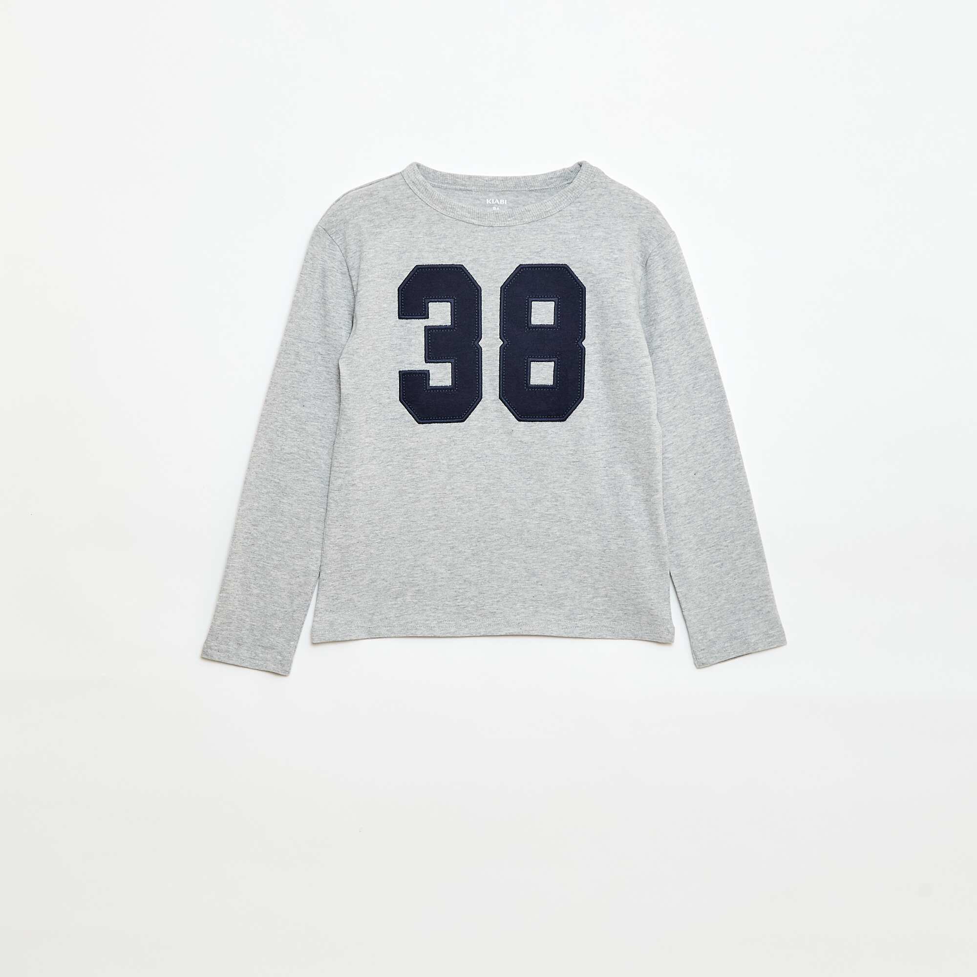 Long-Sleeved Printed T-Shirt GREY
