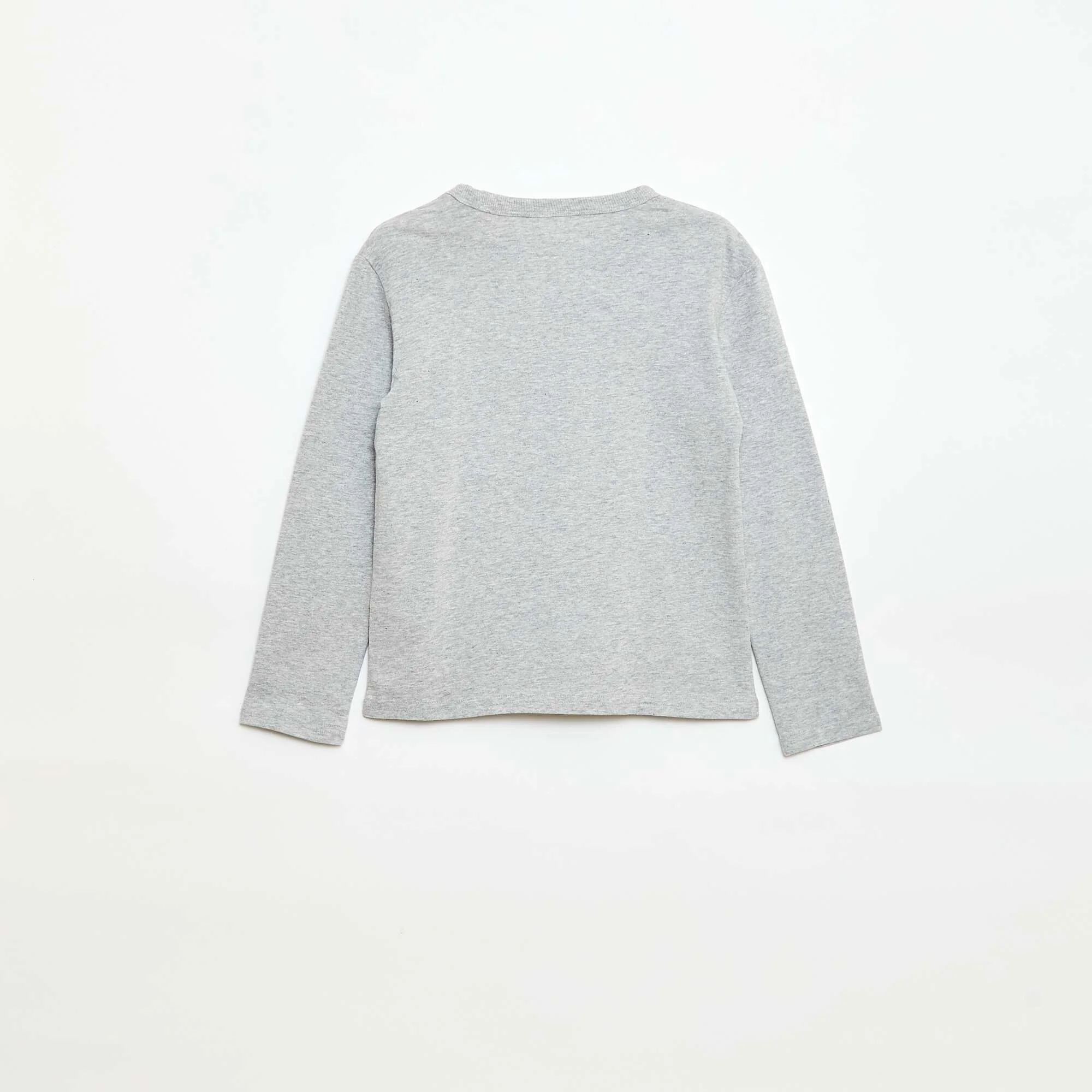 Long-Sleeved Printed T-Shirt GREY - Image 3