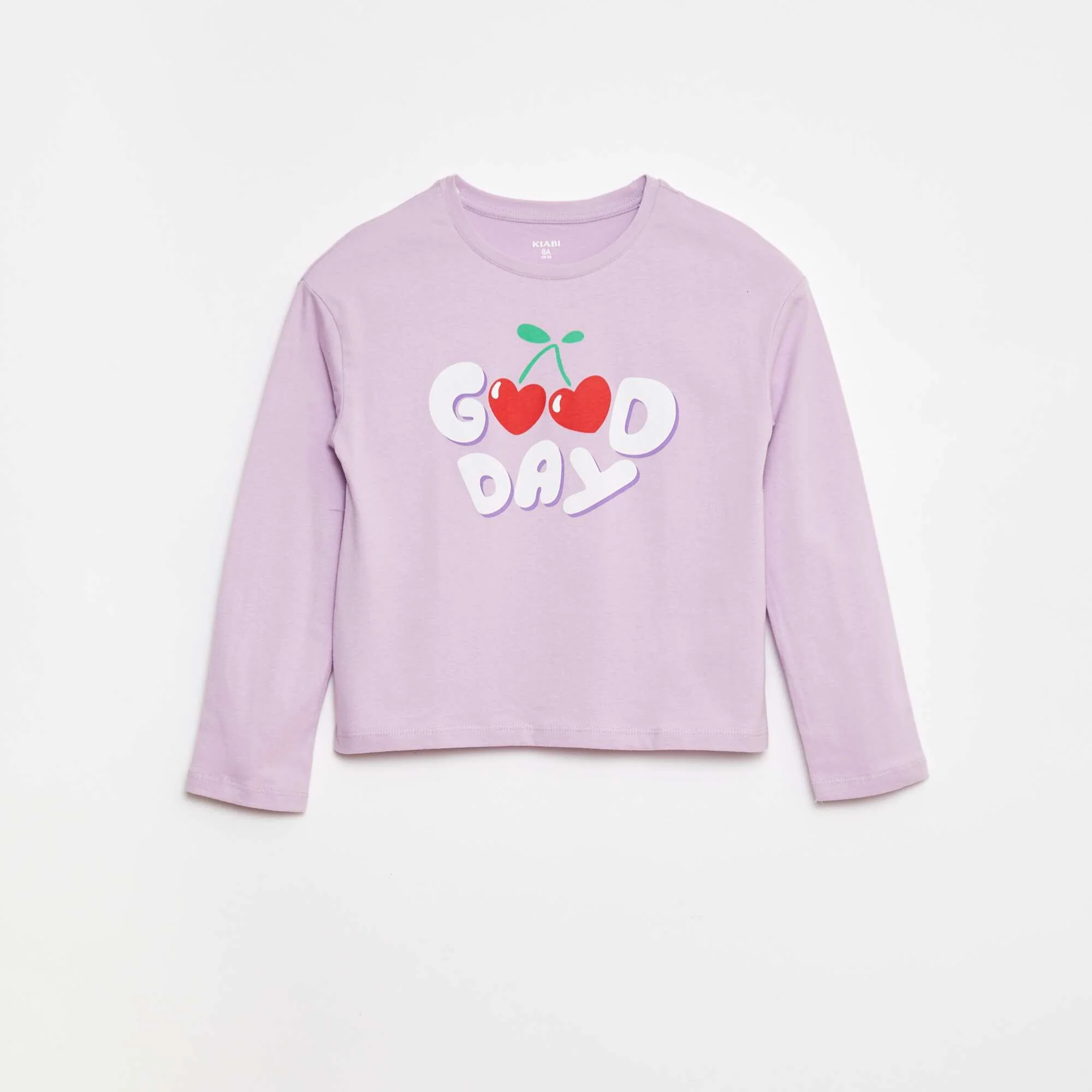 Long-sleeved printed T-shirt PURPLE