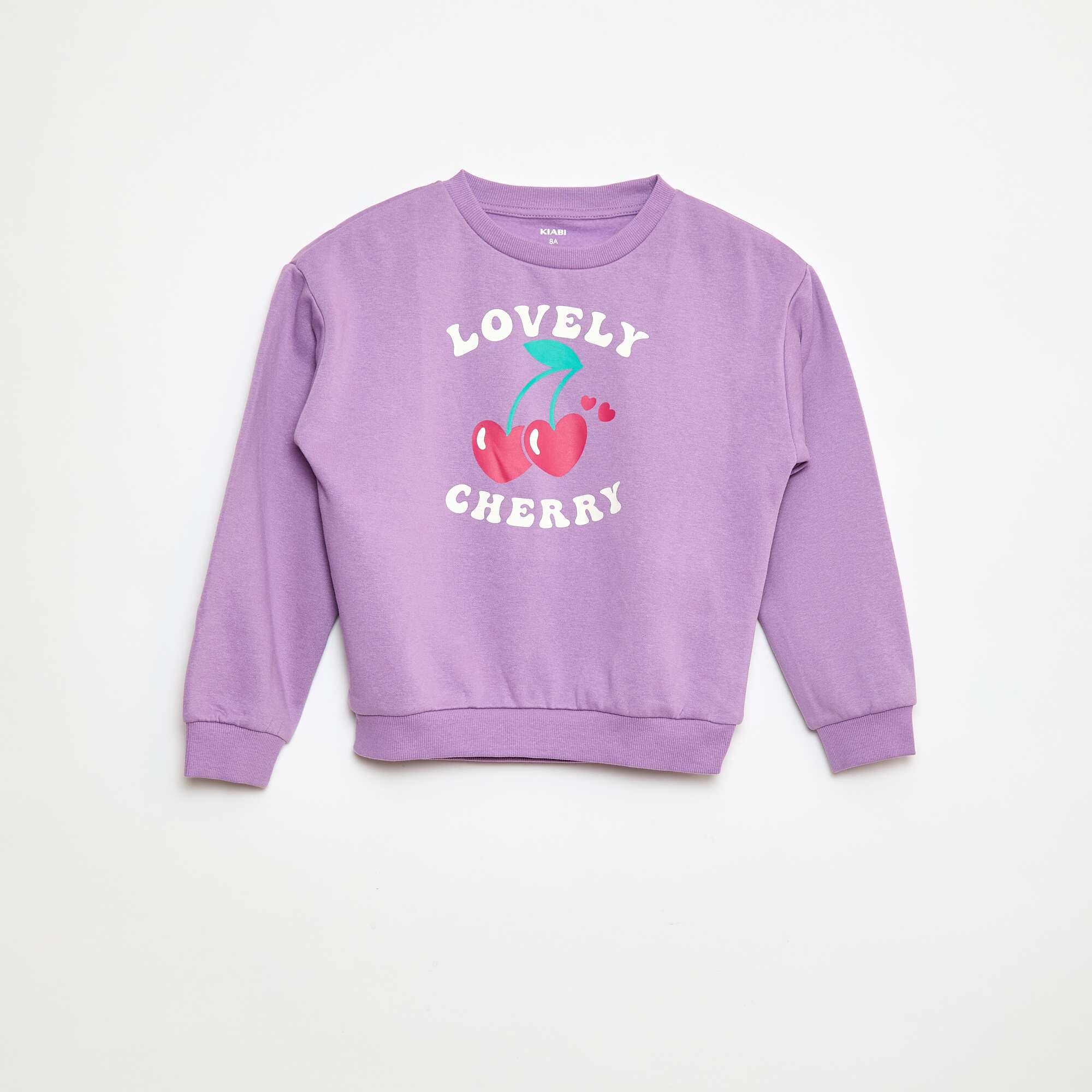 Long-sleeved sweatshirt with print PURPLE