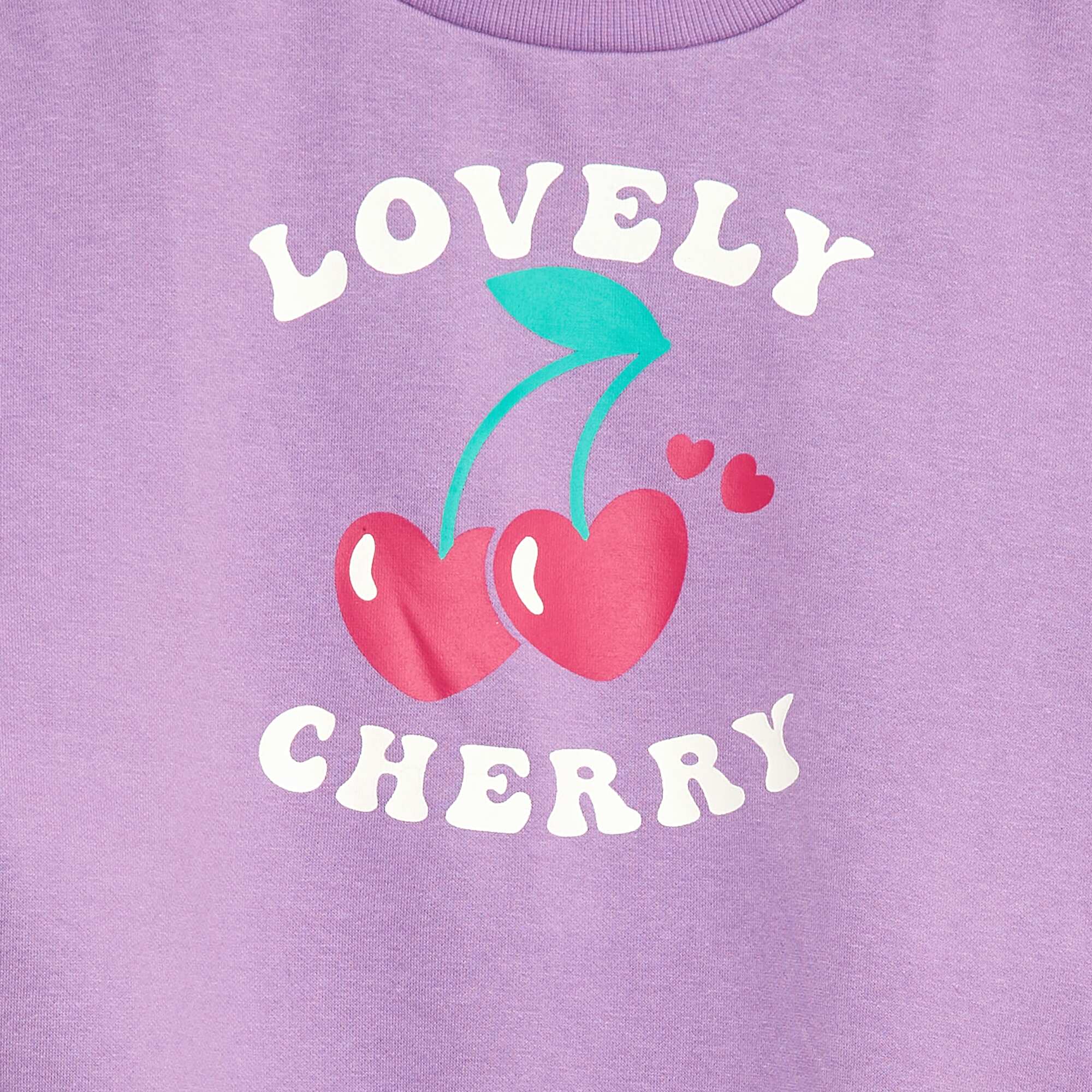 Long-sleeved sweatshirt with print PURPLE - Image 2