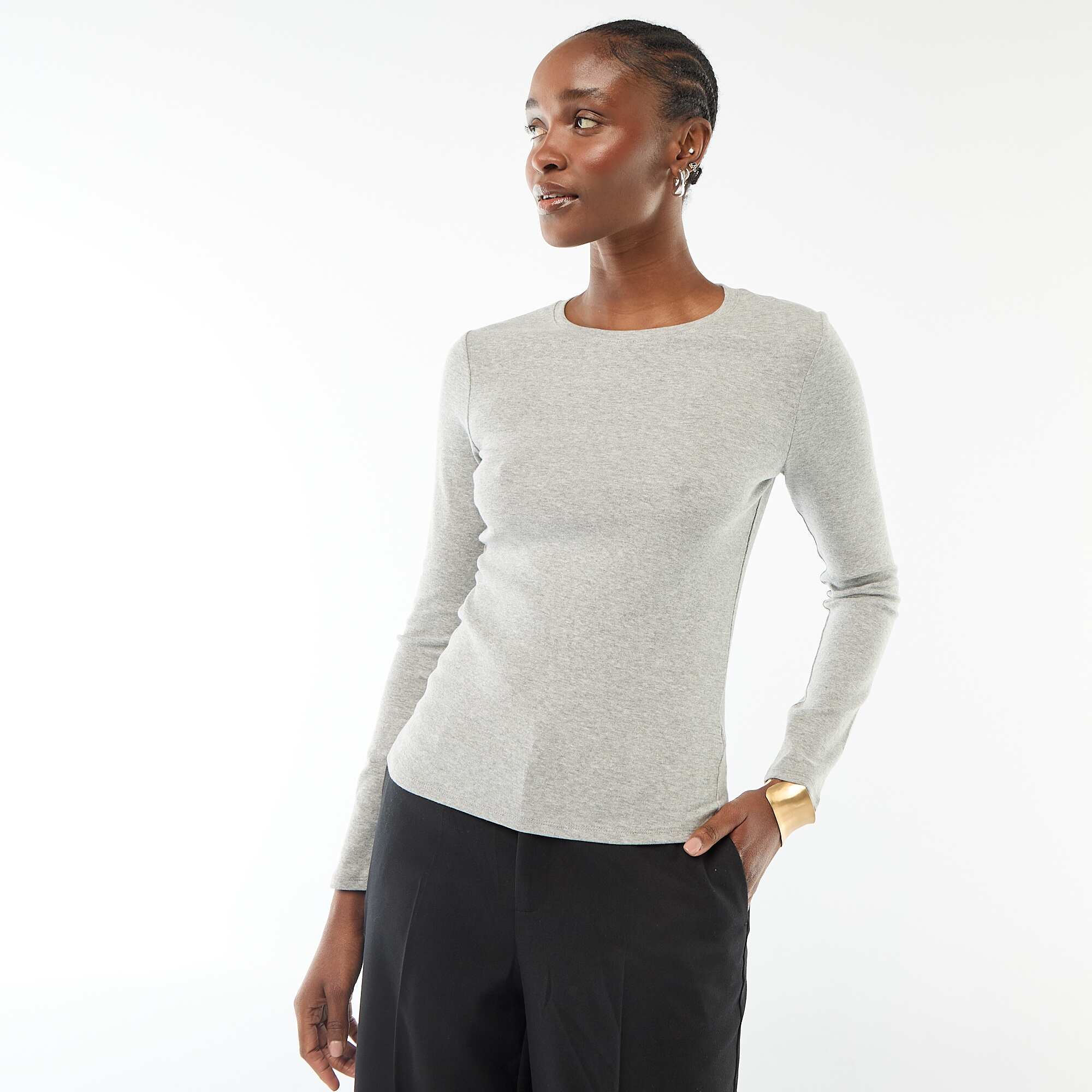 Long-sleeved T-shirt GREY - Image 5