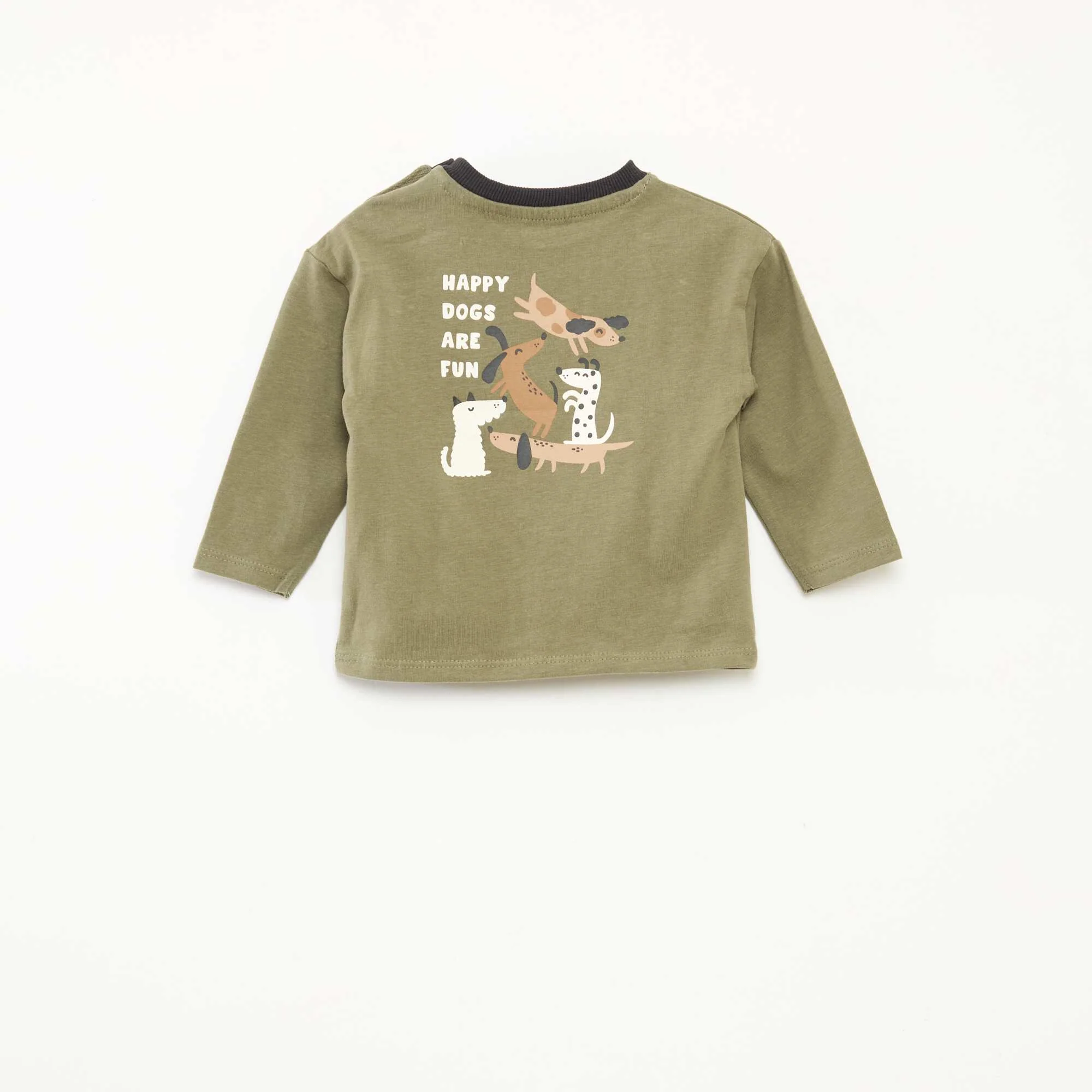 Long-sleeved T-shirt KHAKI - Image 2