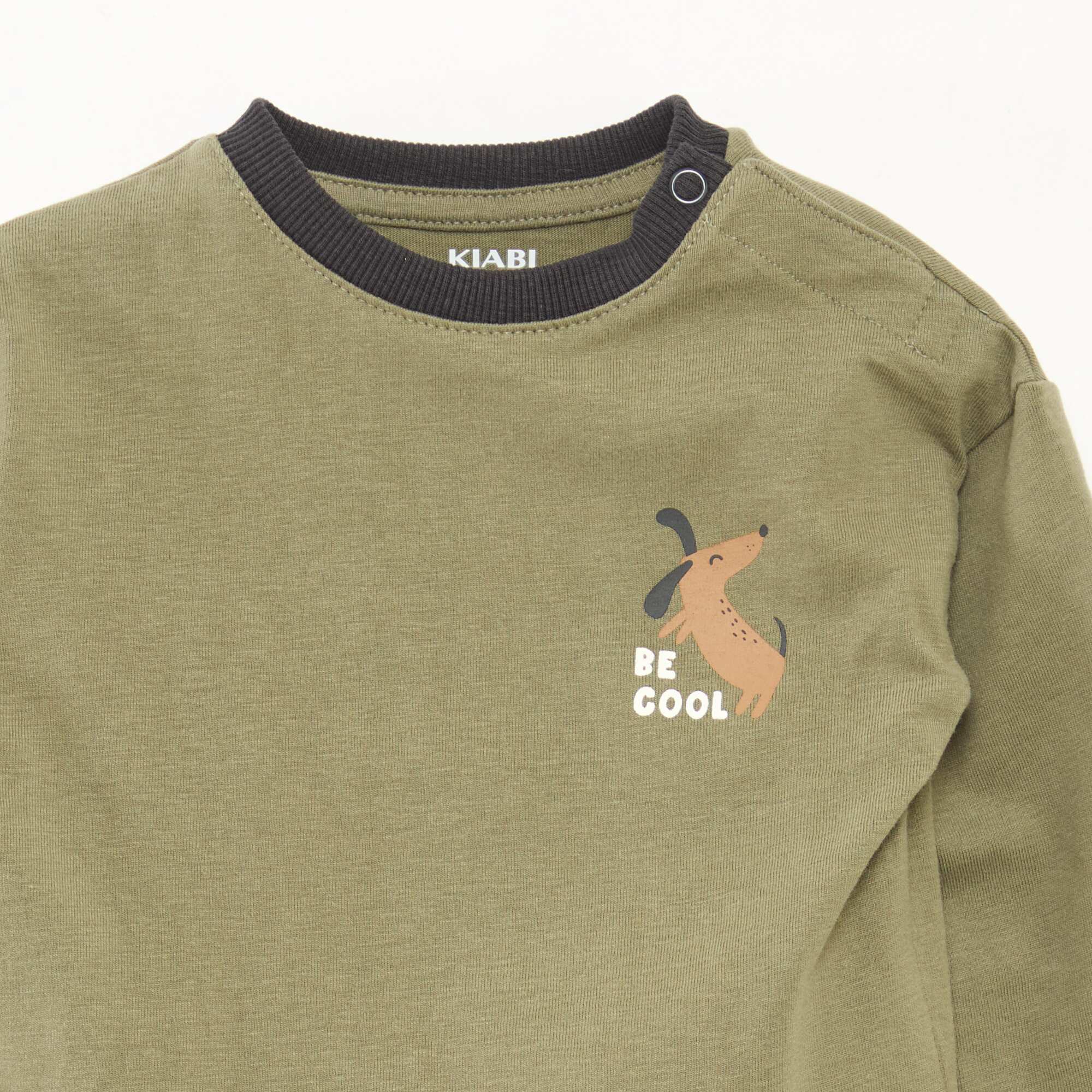 Long-sleeved T-shirt KHAKI - Image 3